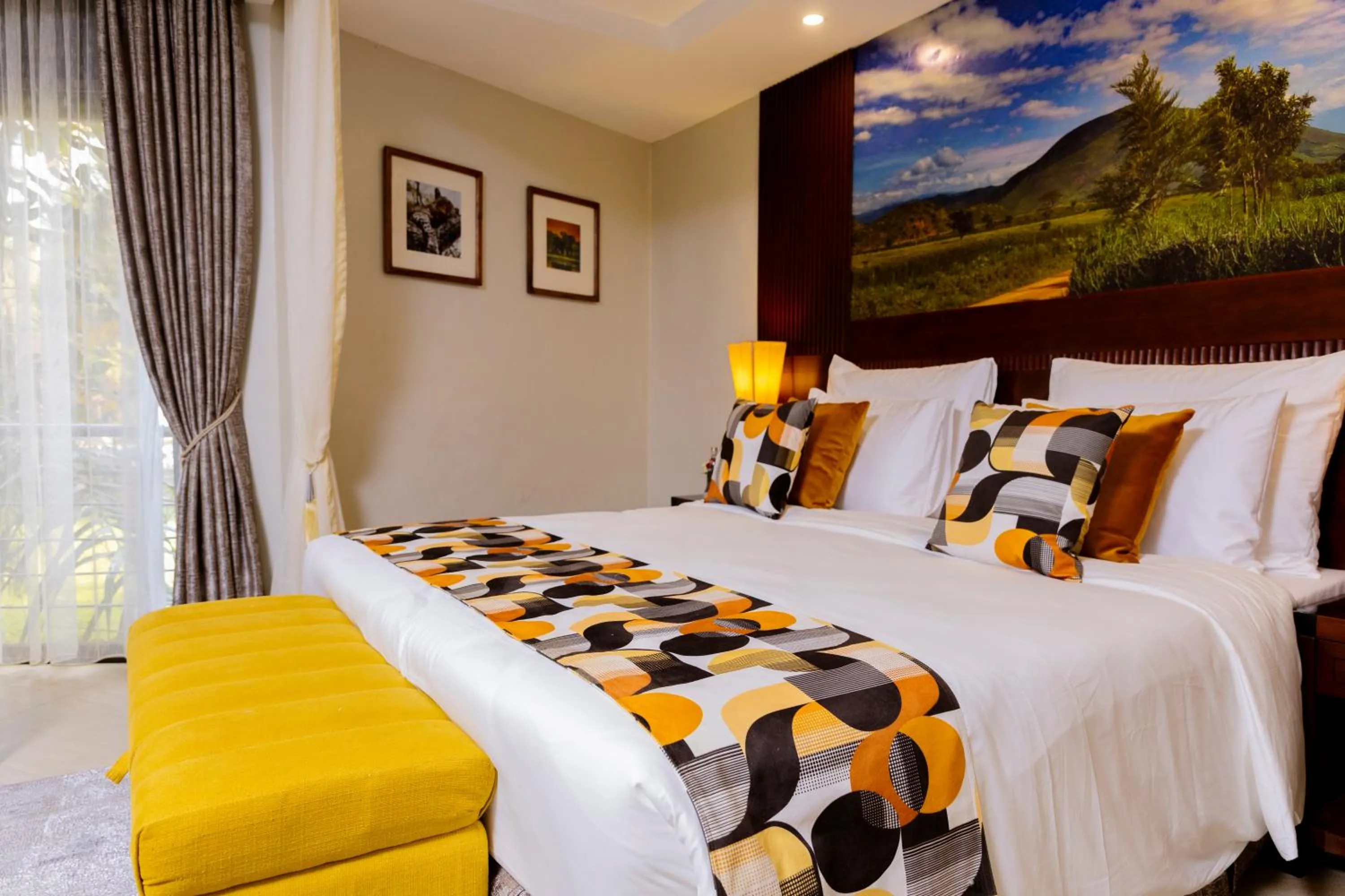 Bed in Royal Suites Hotel-Kampala