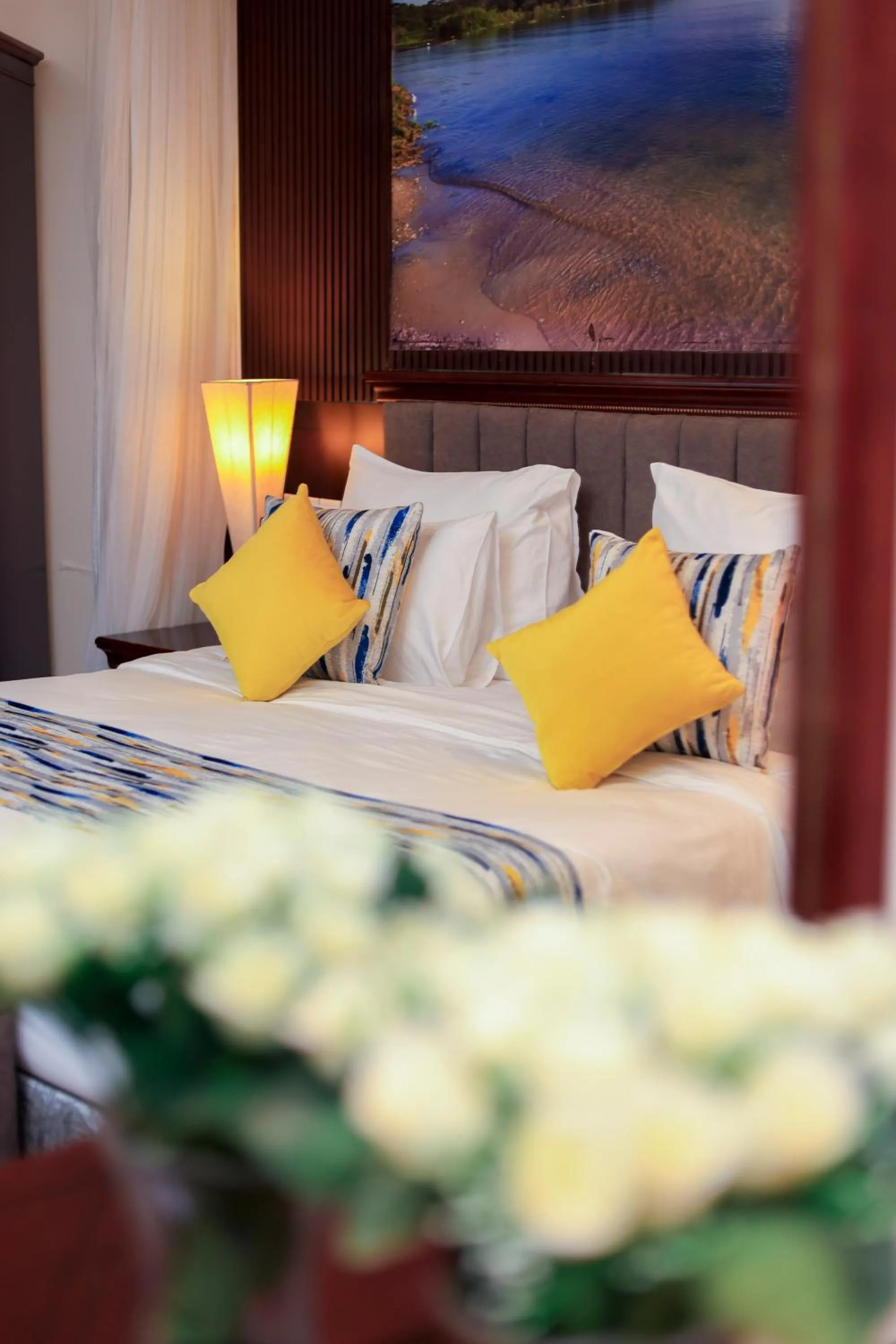 Bed in Royal Suites Hotel-Kampala