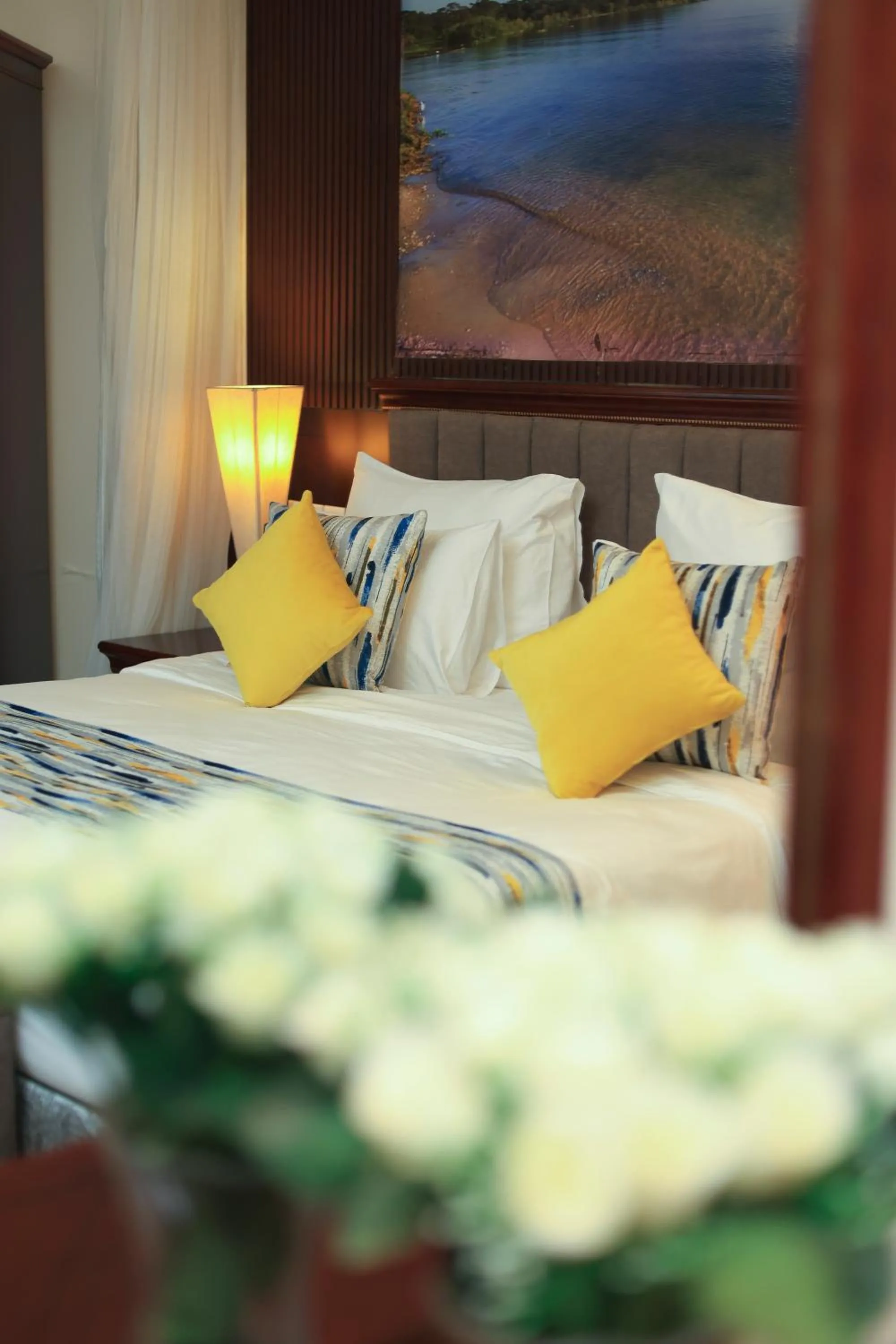 Bed in Royal Suites Hotel-Kampala