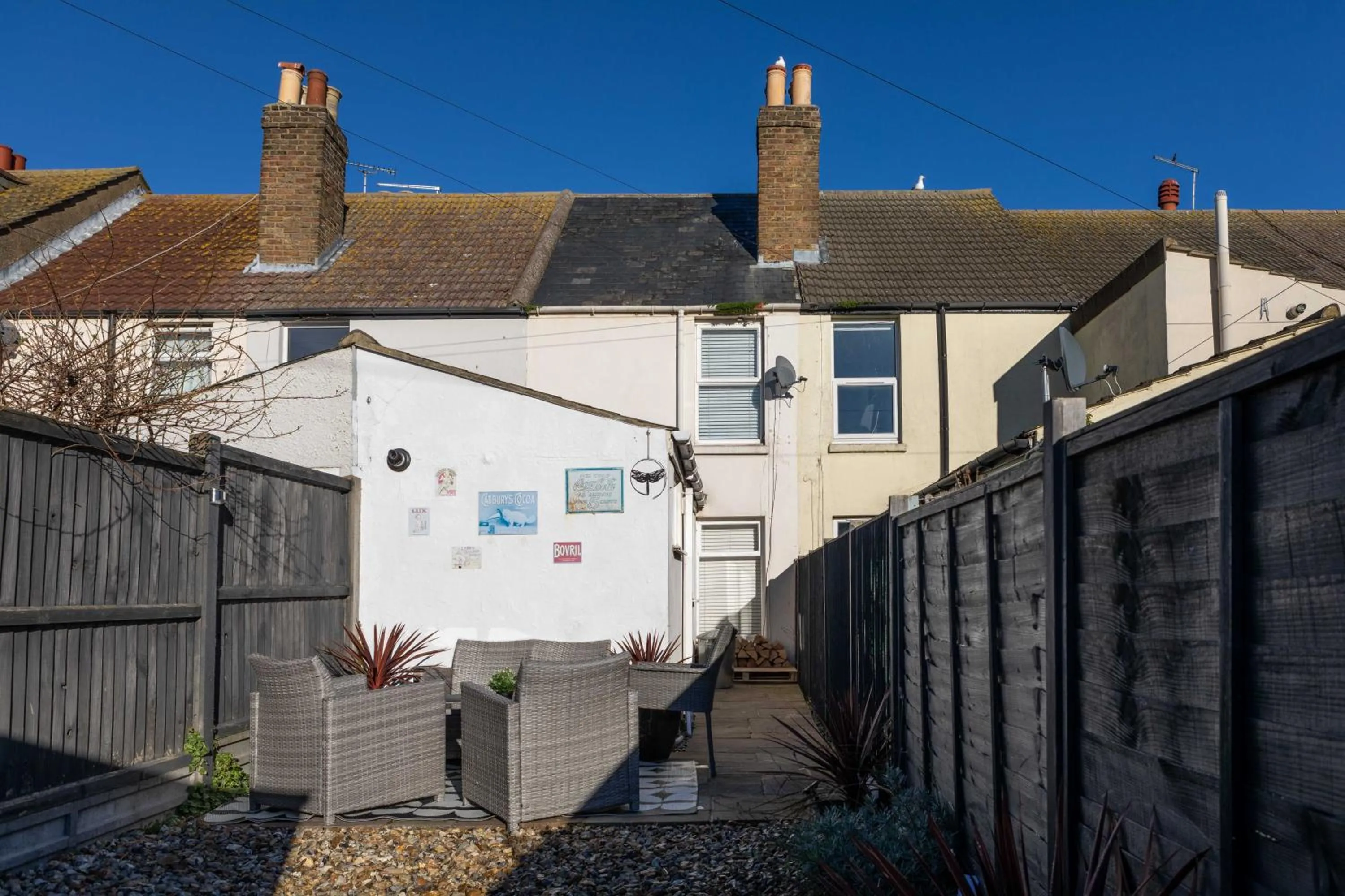 Patio in Sprite Cottage, in the heart of Whitstable