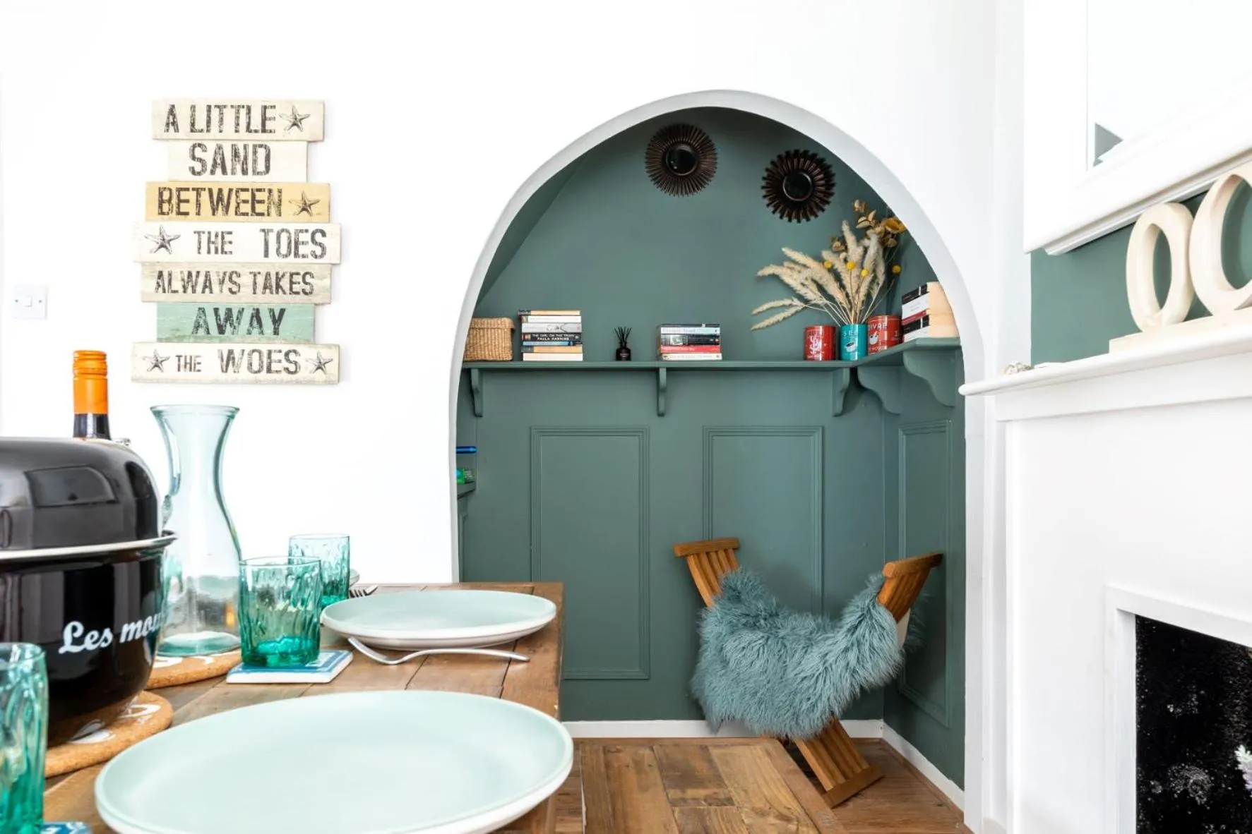 Dining area in Sprite Cottage, in the heart of Whitstable