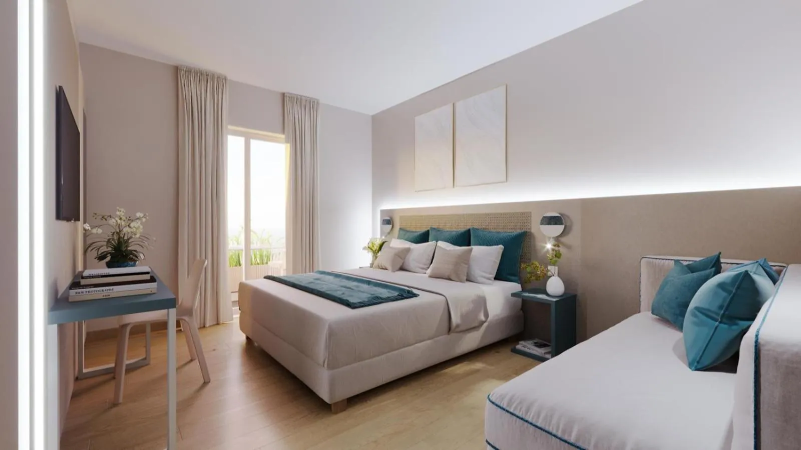 Bed in Lu' Hotel Porto Pino