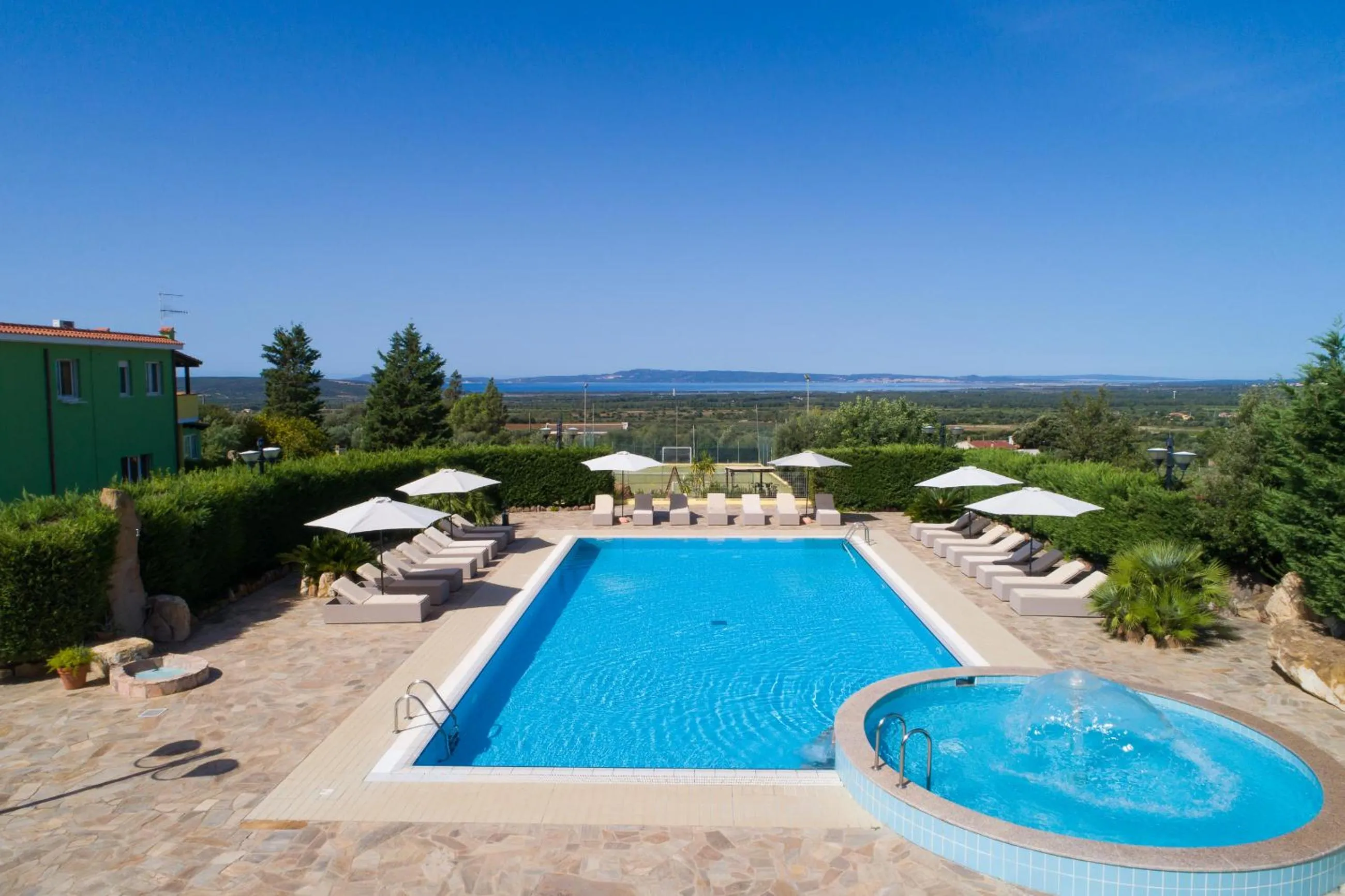 Pool view in Lu' Hotel Porto Pino
