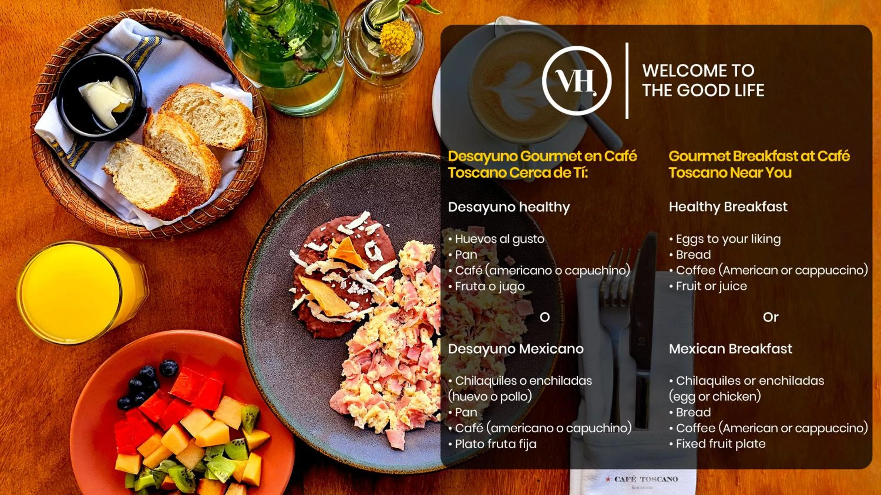 Food and drinks in Condesa Lofts & Residence Hotel by VH