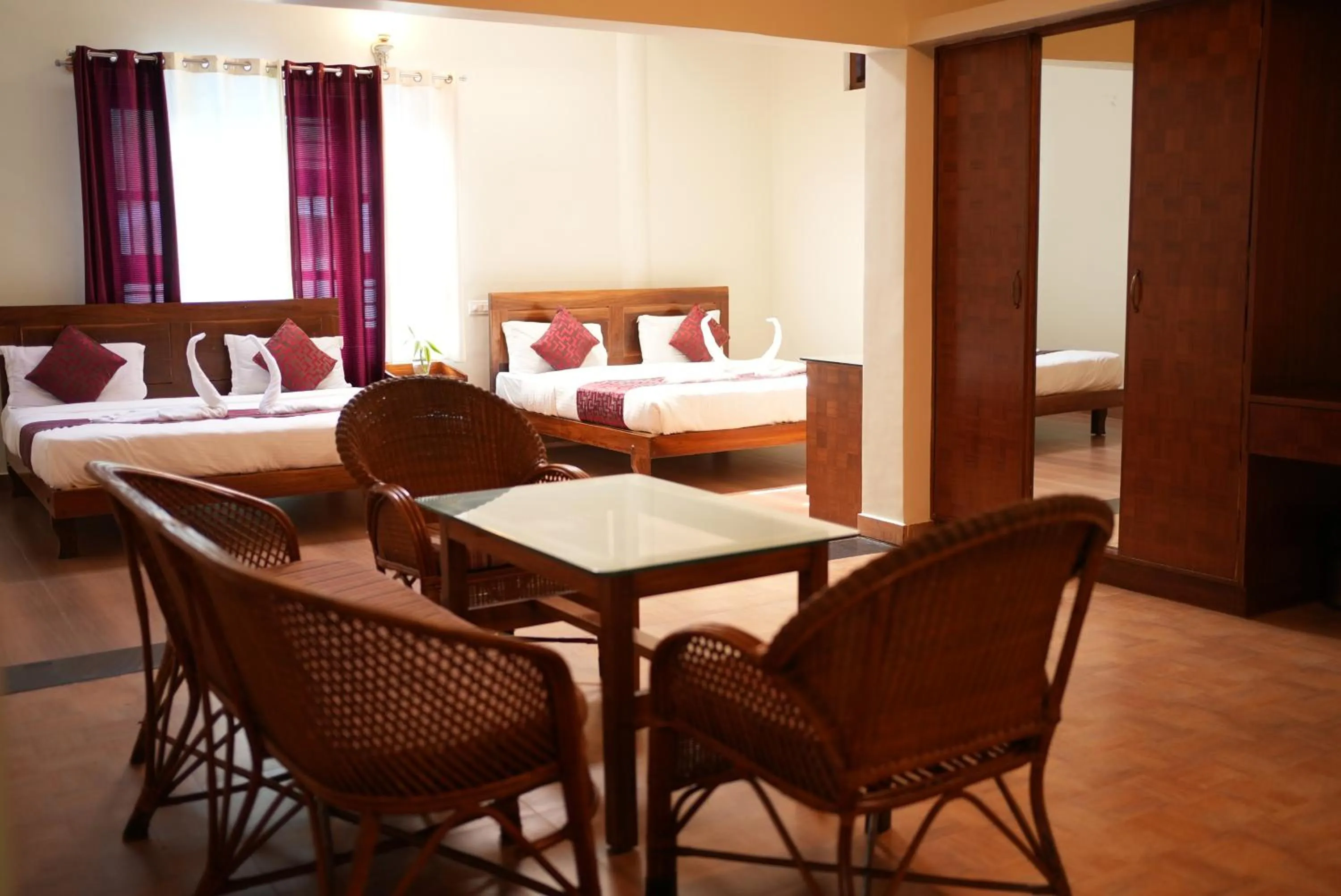 Bed in Deva Maani Coorg Nature View