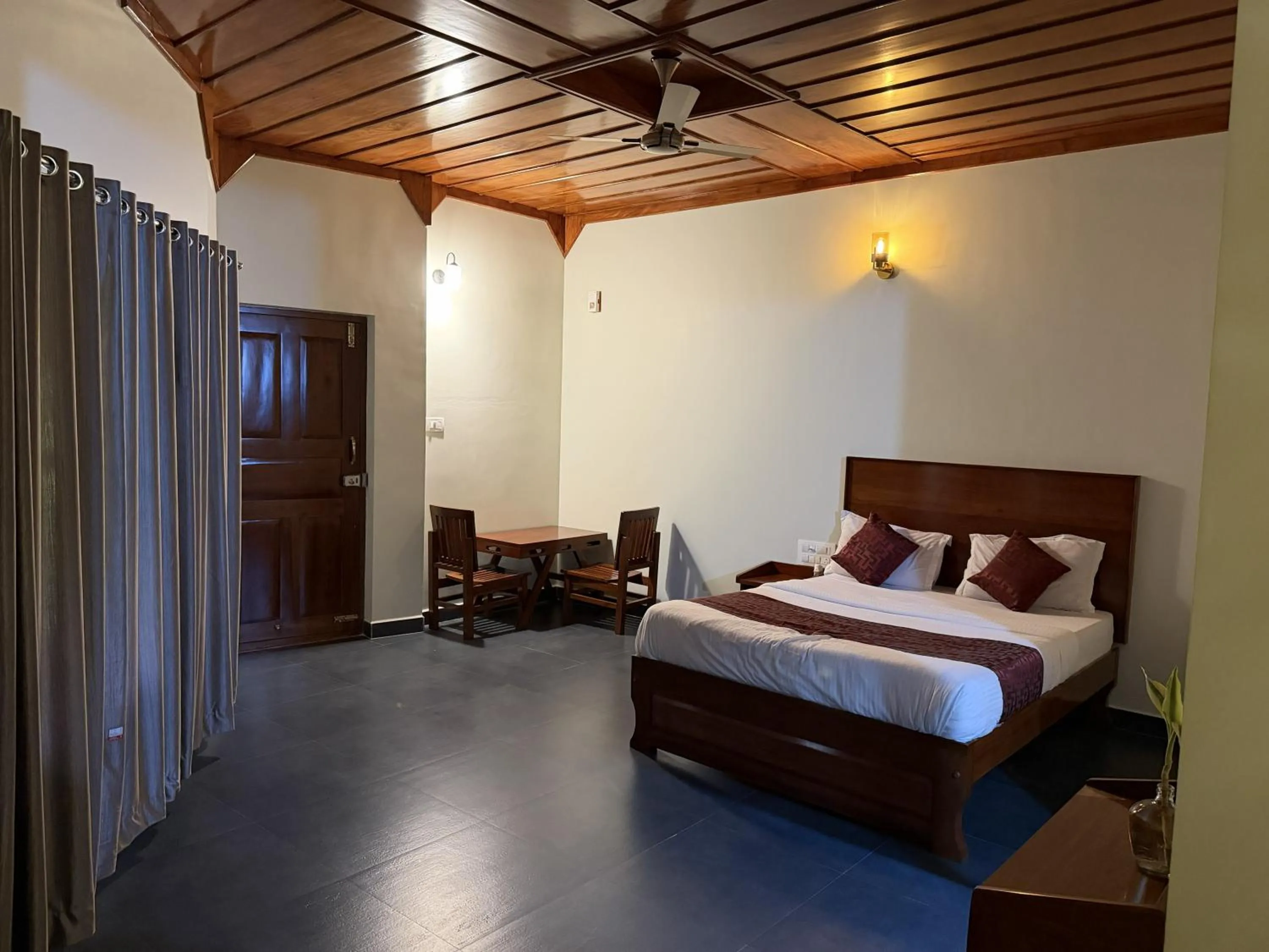 Bed in Deva Maani Coorg Nature View