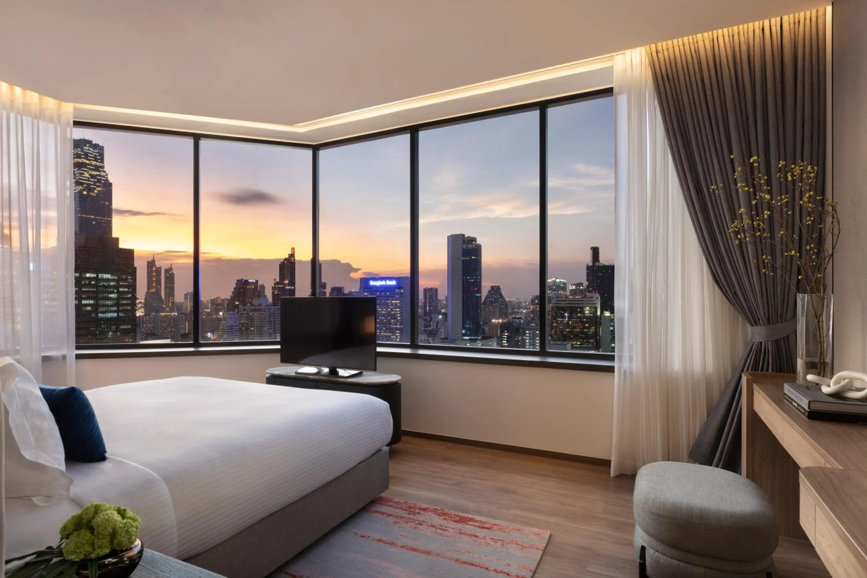 City view, Bed in Ascott Embassy Sathorn Bangkok