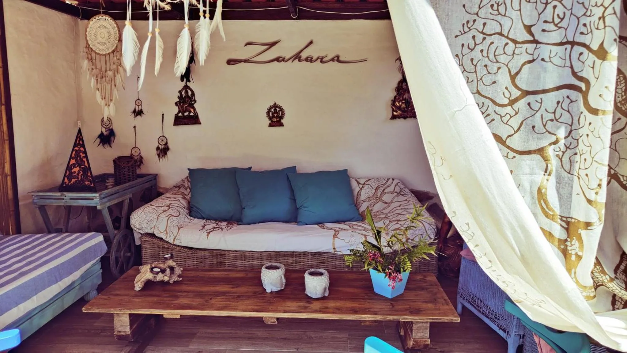 Patio, Bed in Villa Zahara