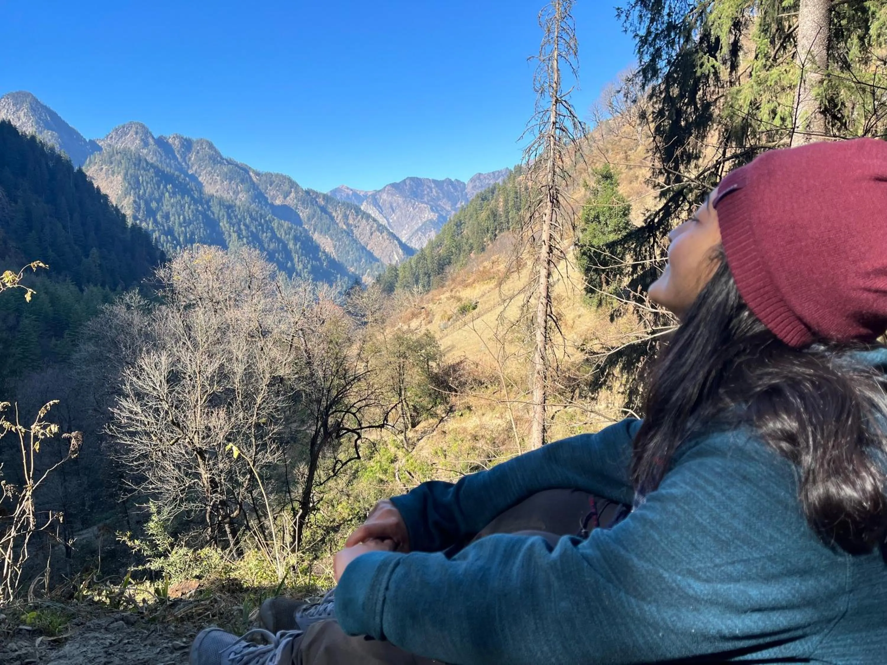 Hiking in The Royal Orchard Kasol