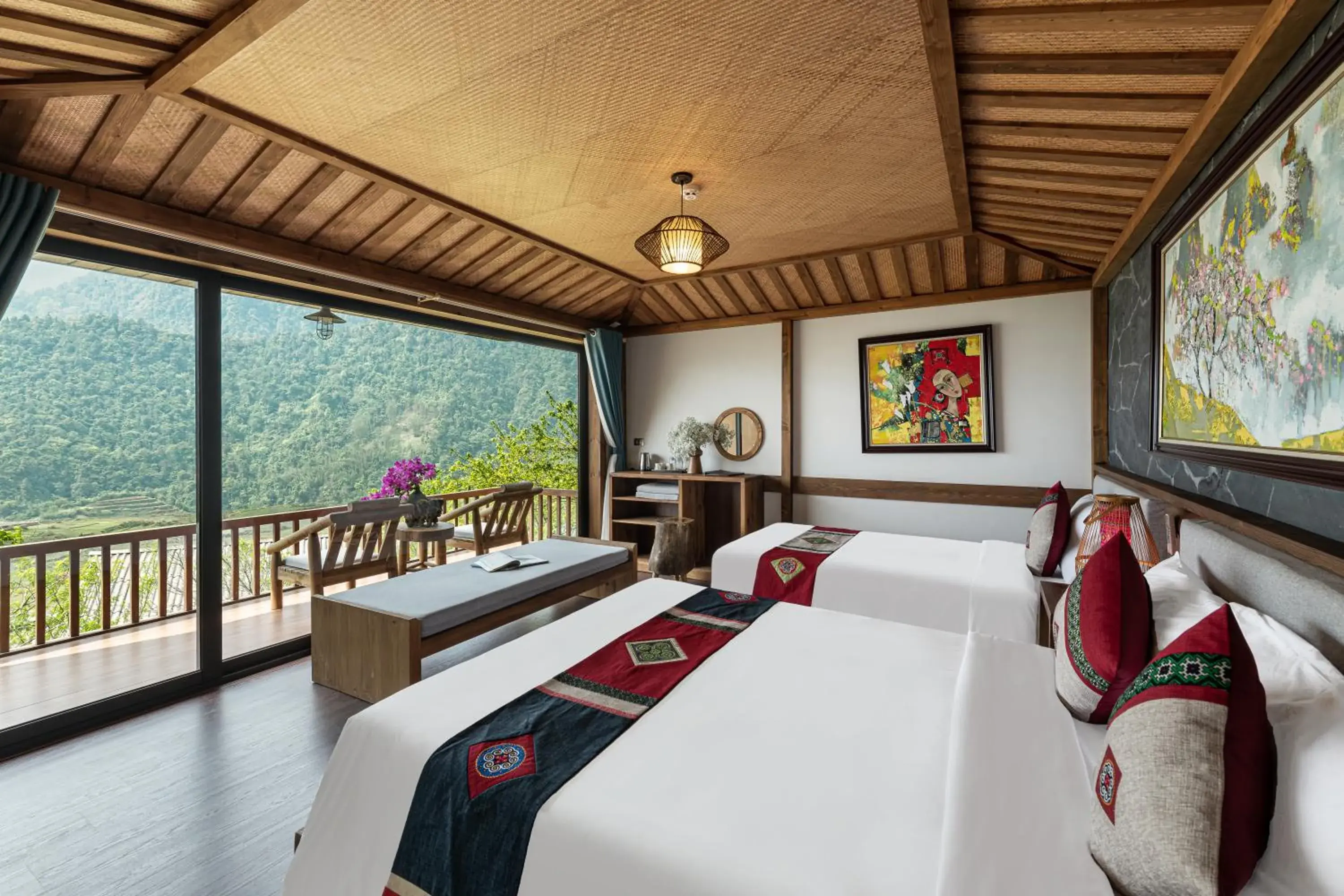Natural landscape, Bed in Sin Chai Ecolodge Natural landscape, Bed in Sin Chai Ecolodge