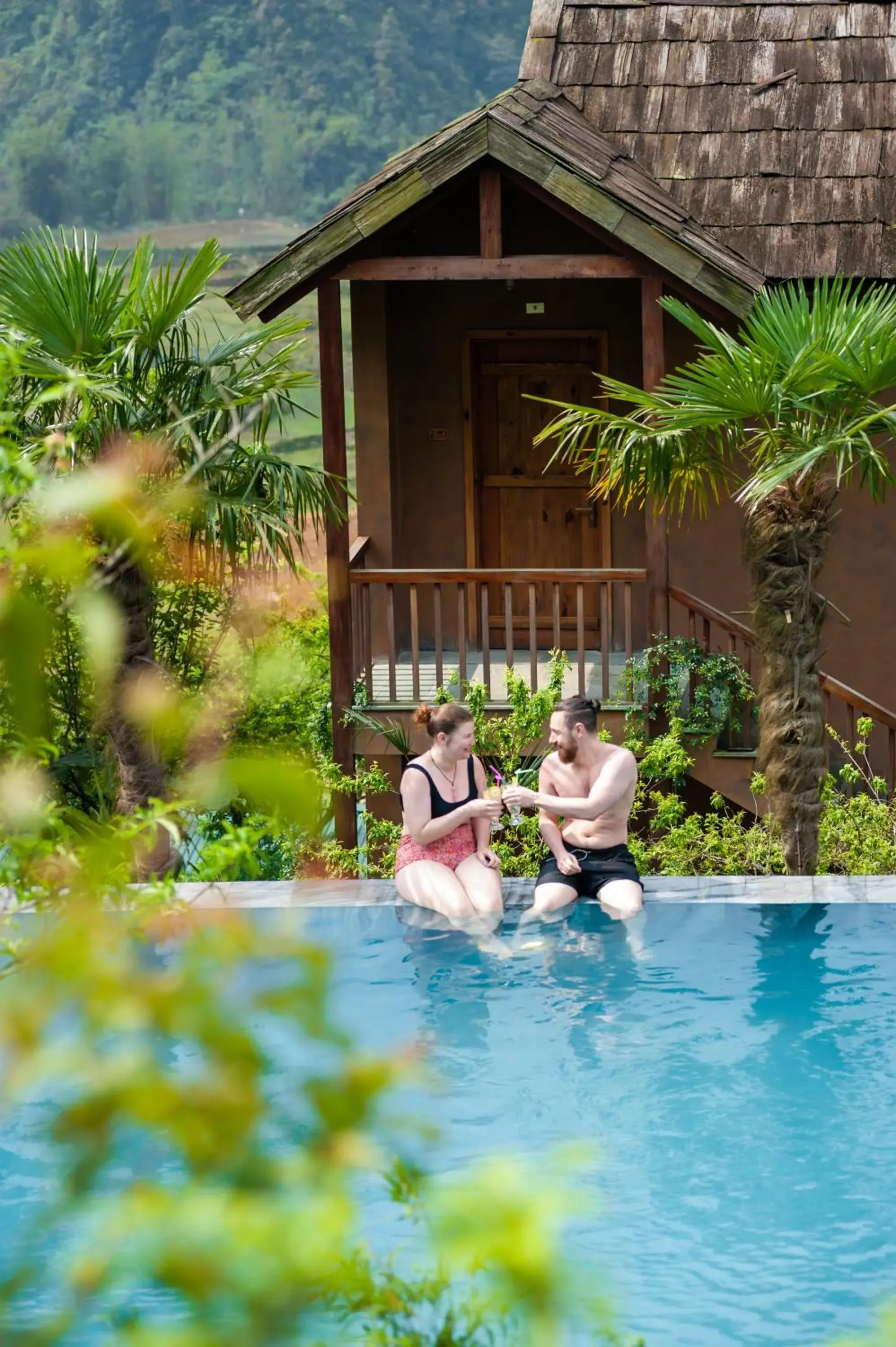 Pool view in Sin Chai Ecolodge Pool view in Sin Chai Ecolodge