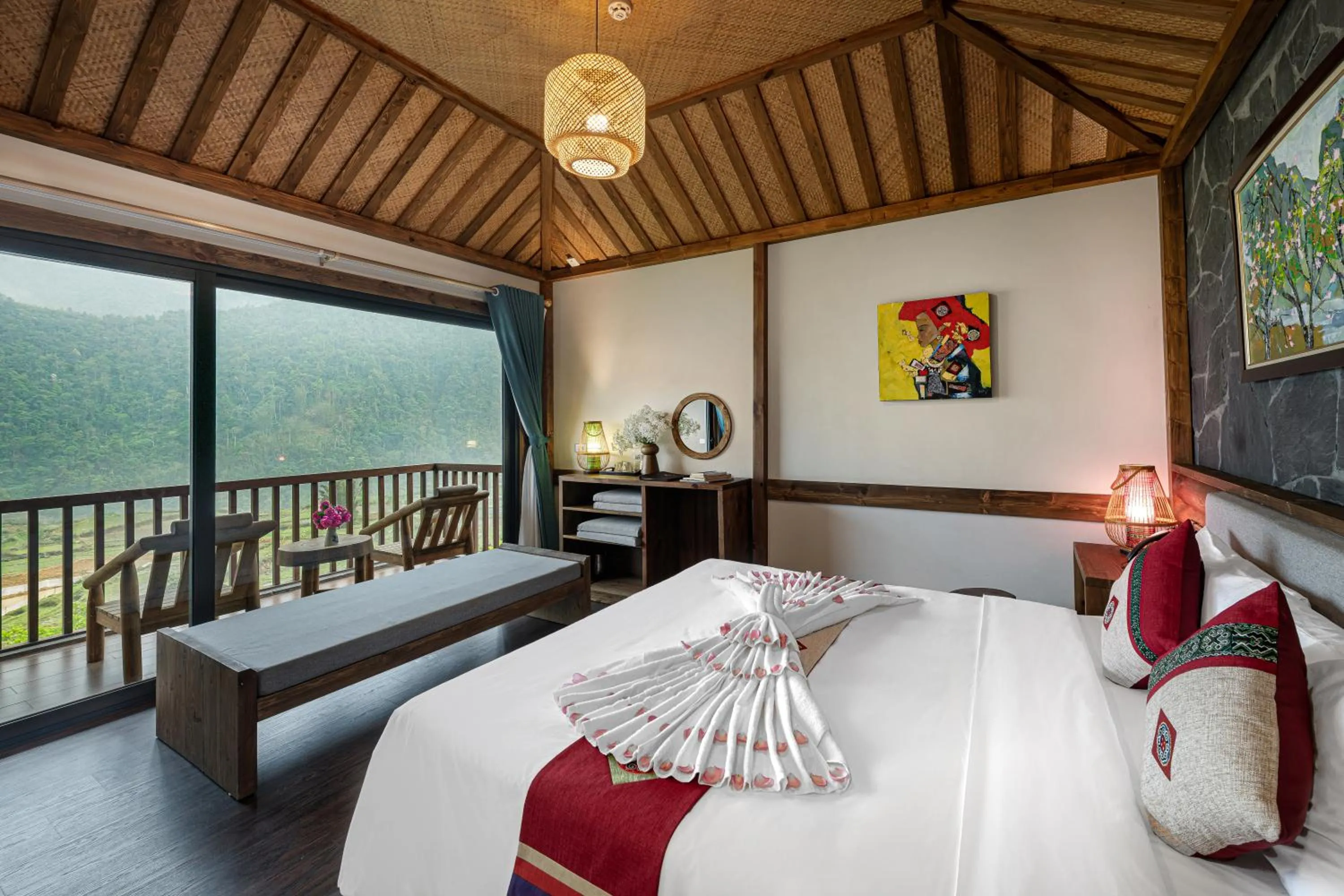 Bed in Sin Chai Ecolodge