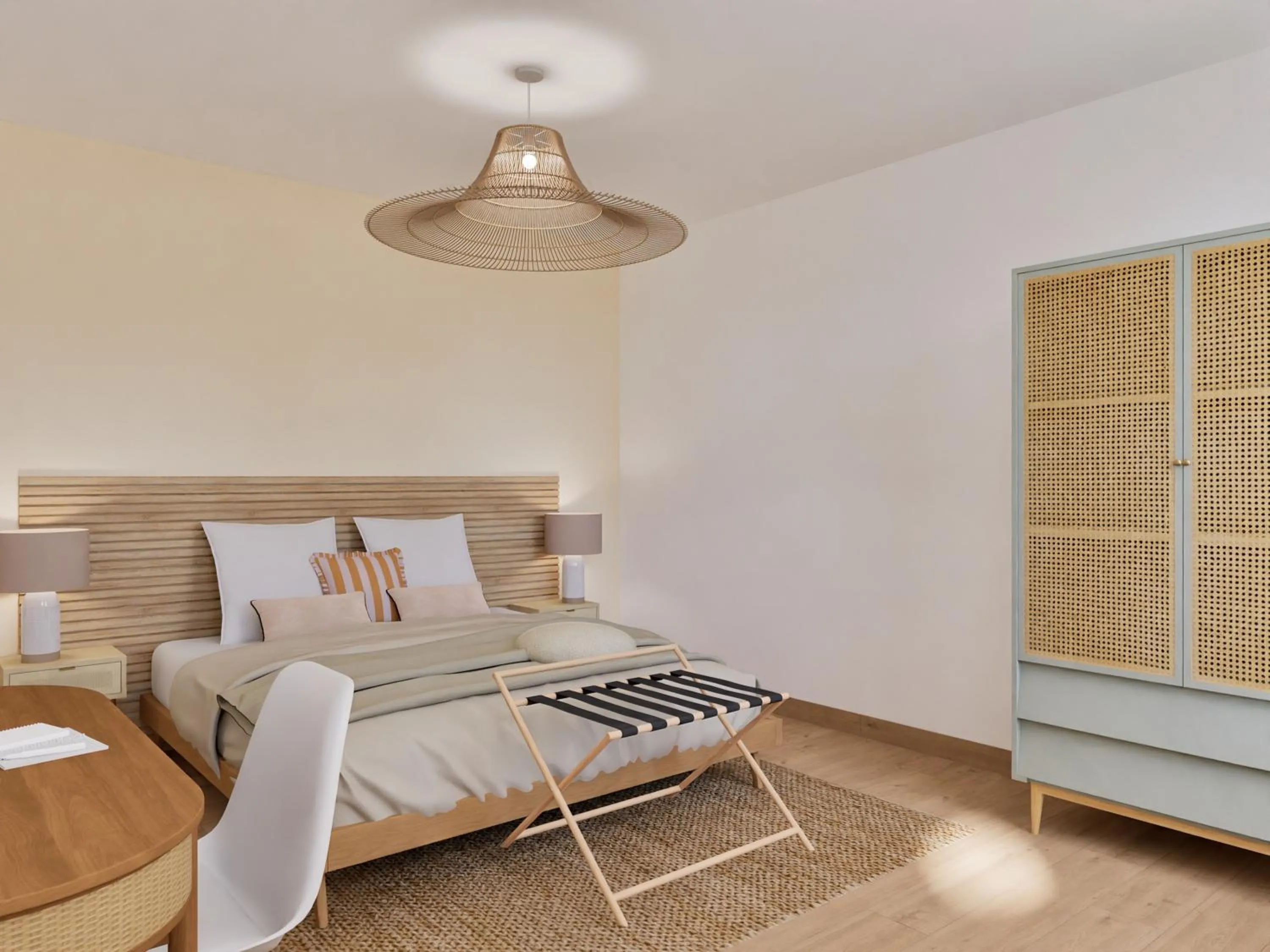 Bed in Logis HOTEL DU PARC