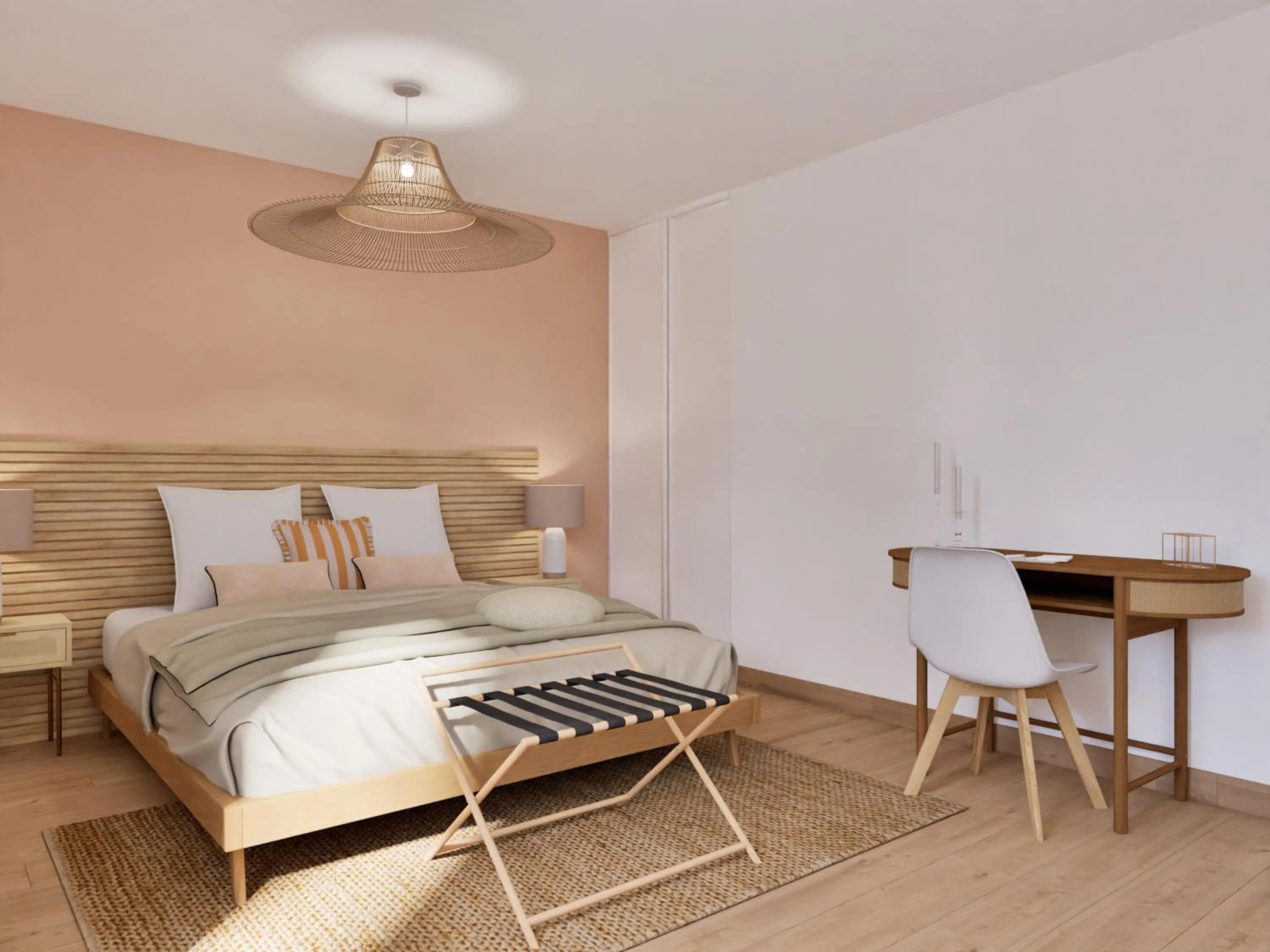 Bed in Logis HOTEL DU PARC