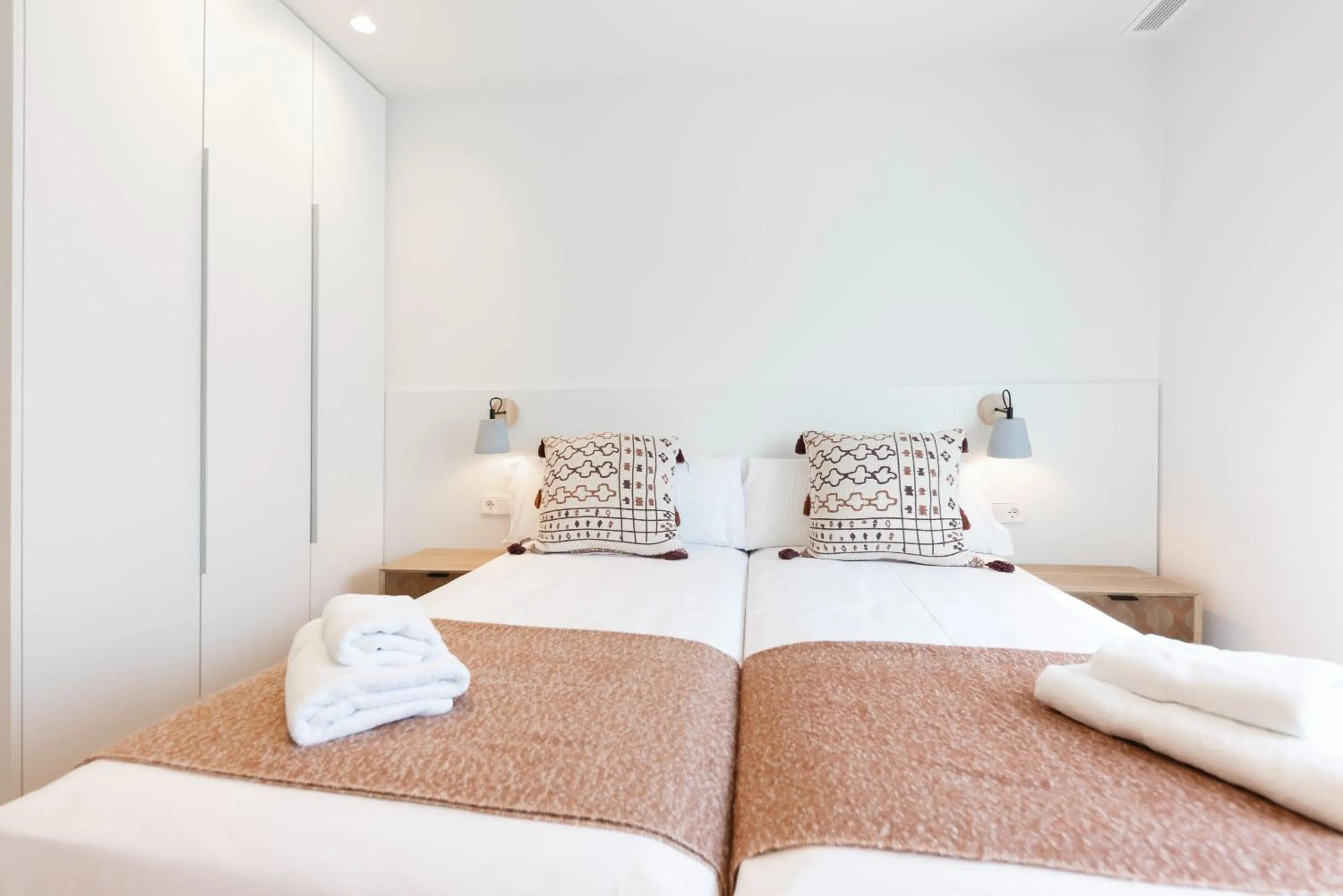 Bedroom, Bed in Bravissimo Falcó, 3 bedrooms and balcony