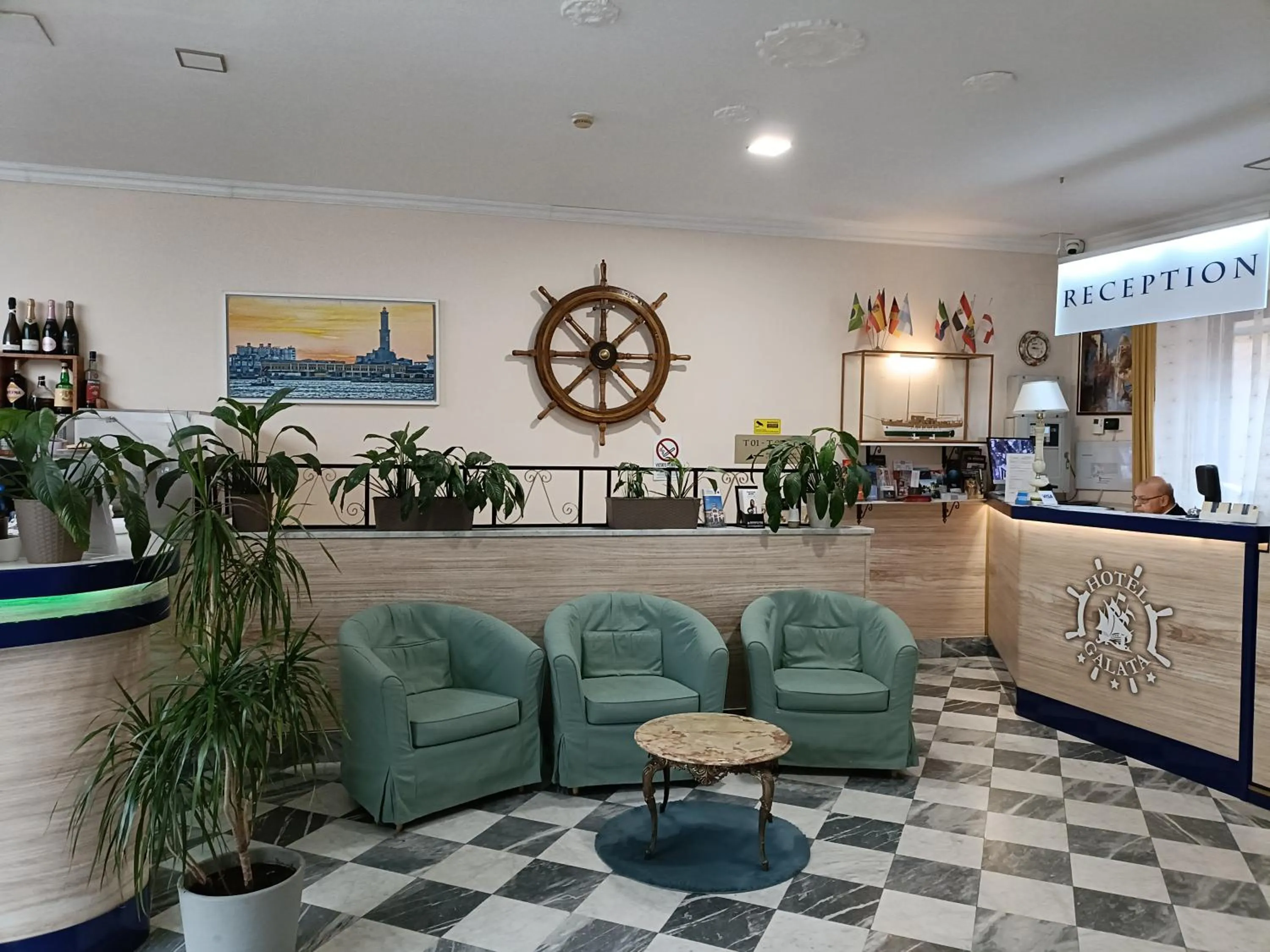 Lobby or reception in Hotel Galata