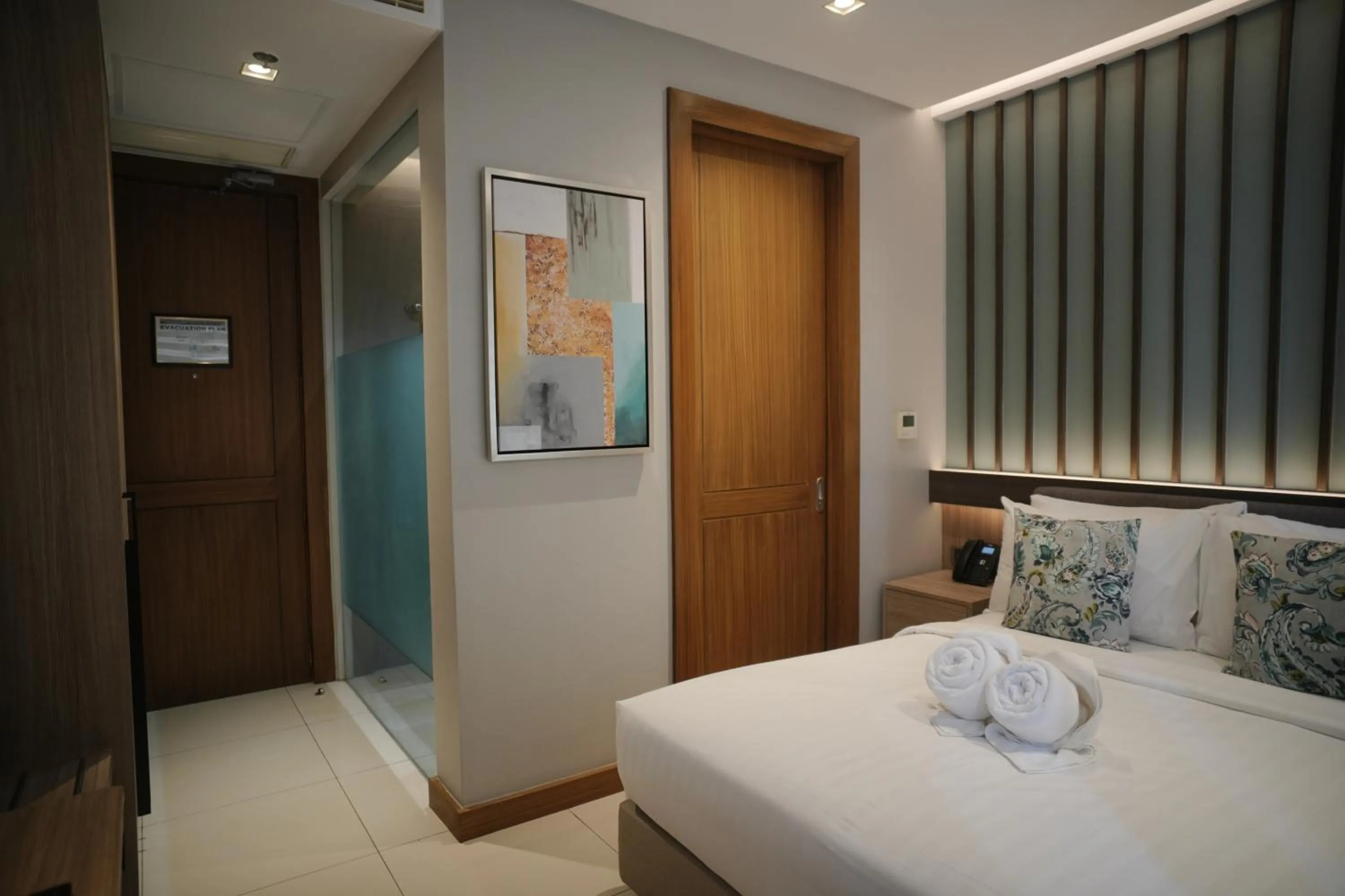 View (from property/room), Bed in The Hotel Andrea