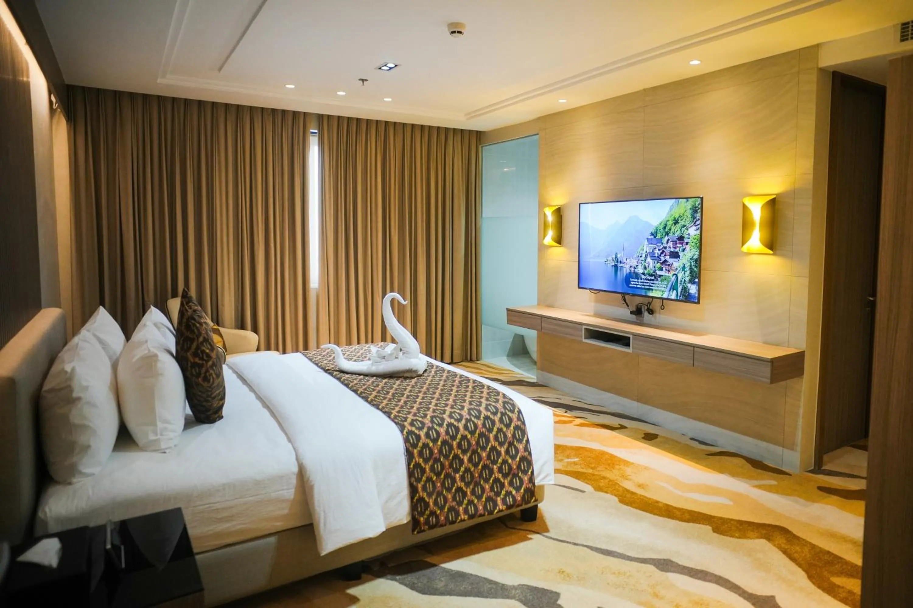 View (from property/room), Bed in The Hotel Andrea