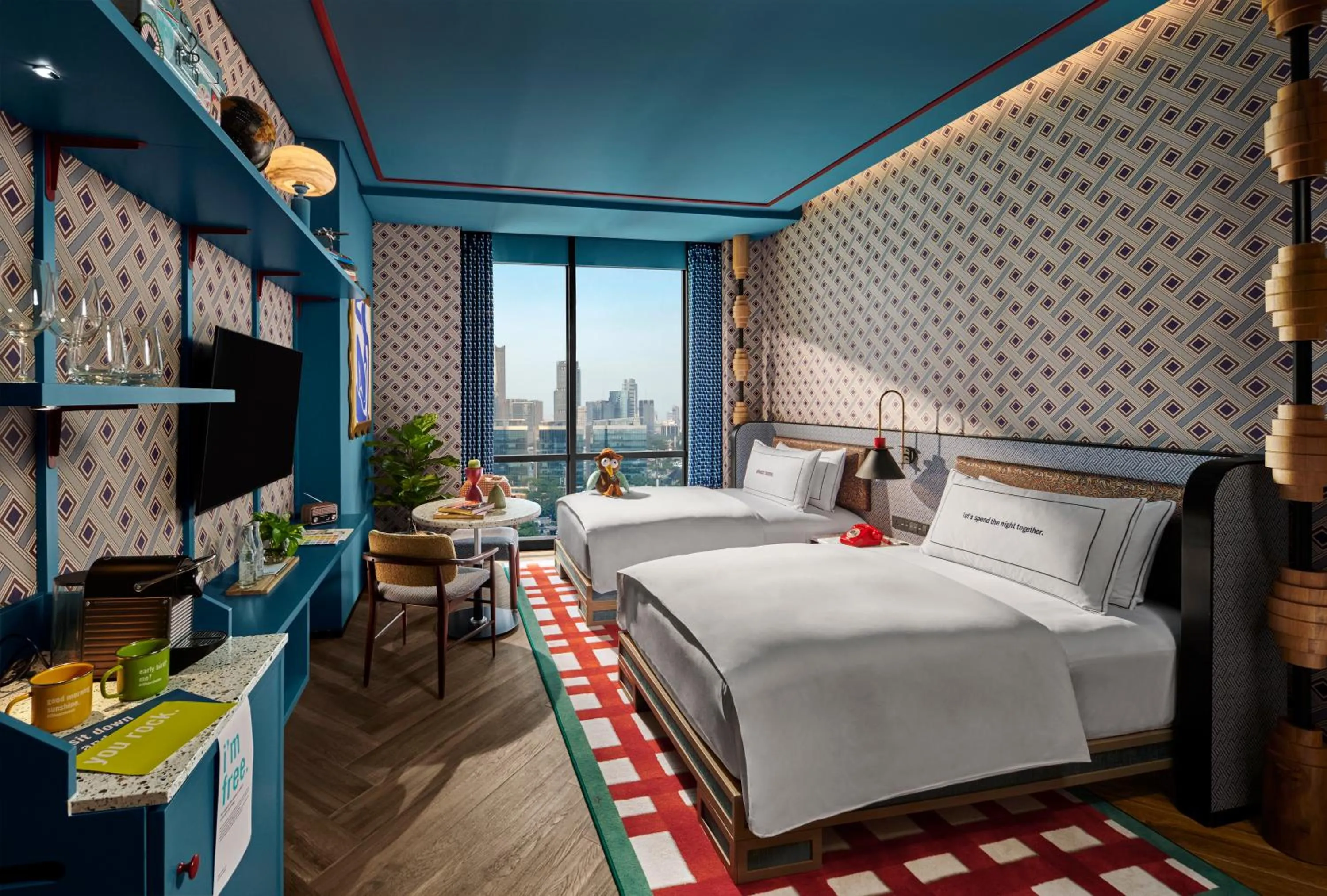 Bedroom, Bed in 25hours Hotel Jakarta The Oddbird