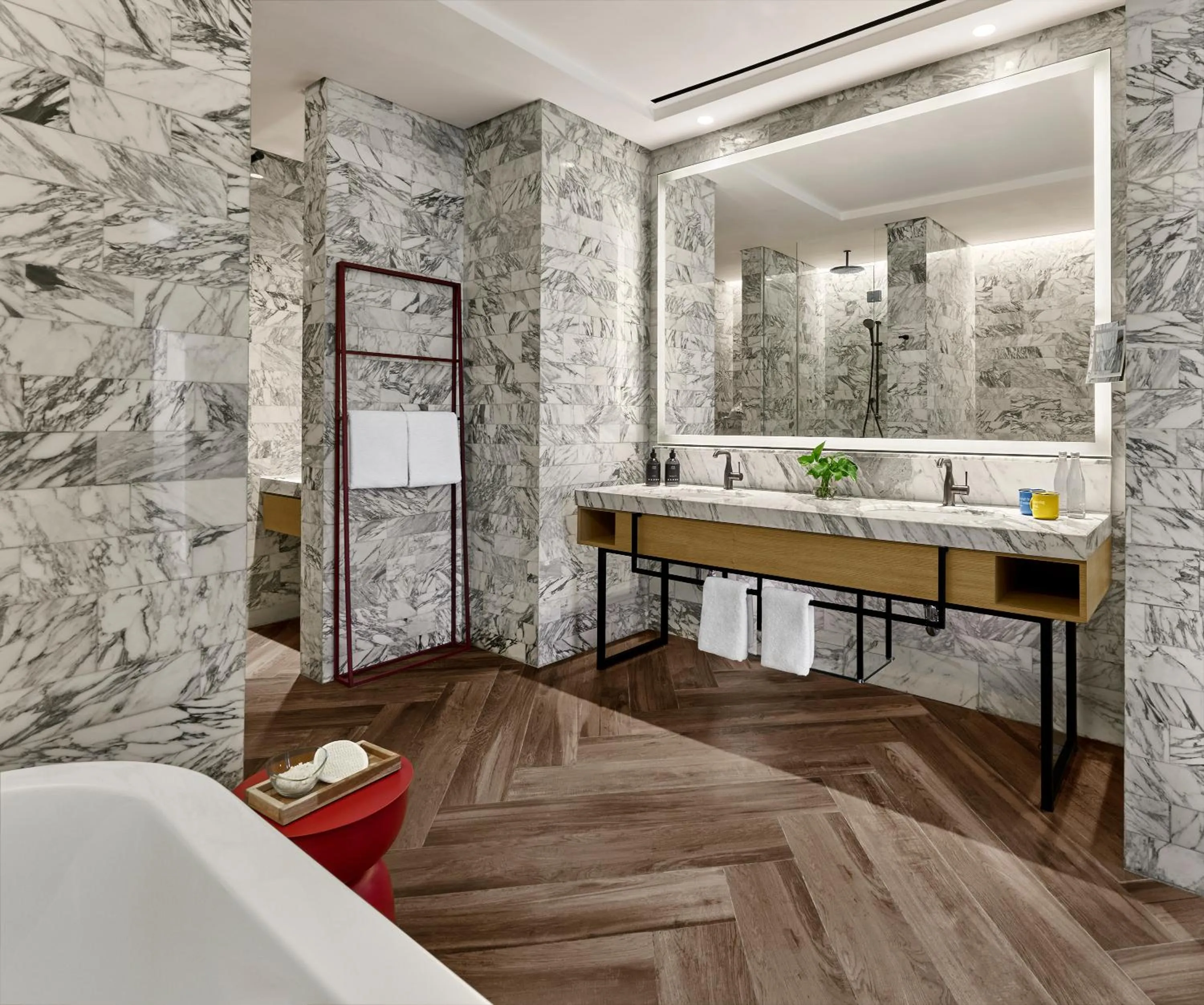 Bathroom in 25hours Hotel Jakarta The Oddbird