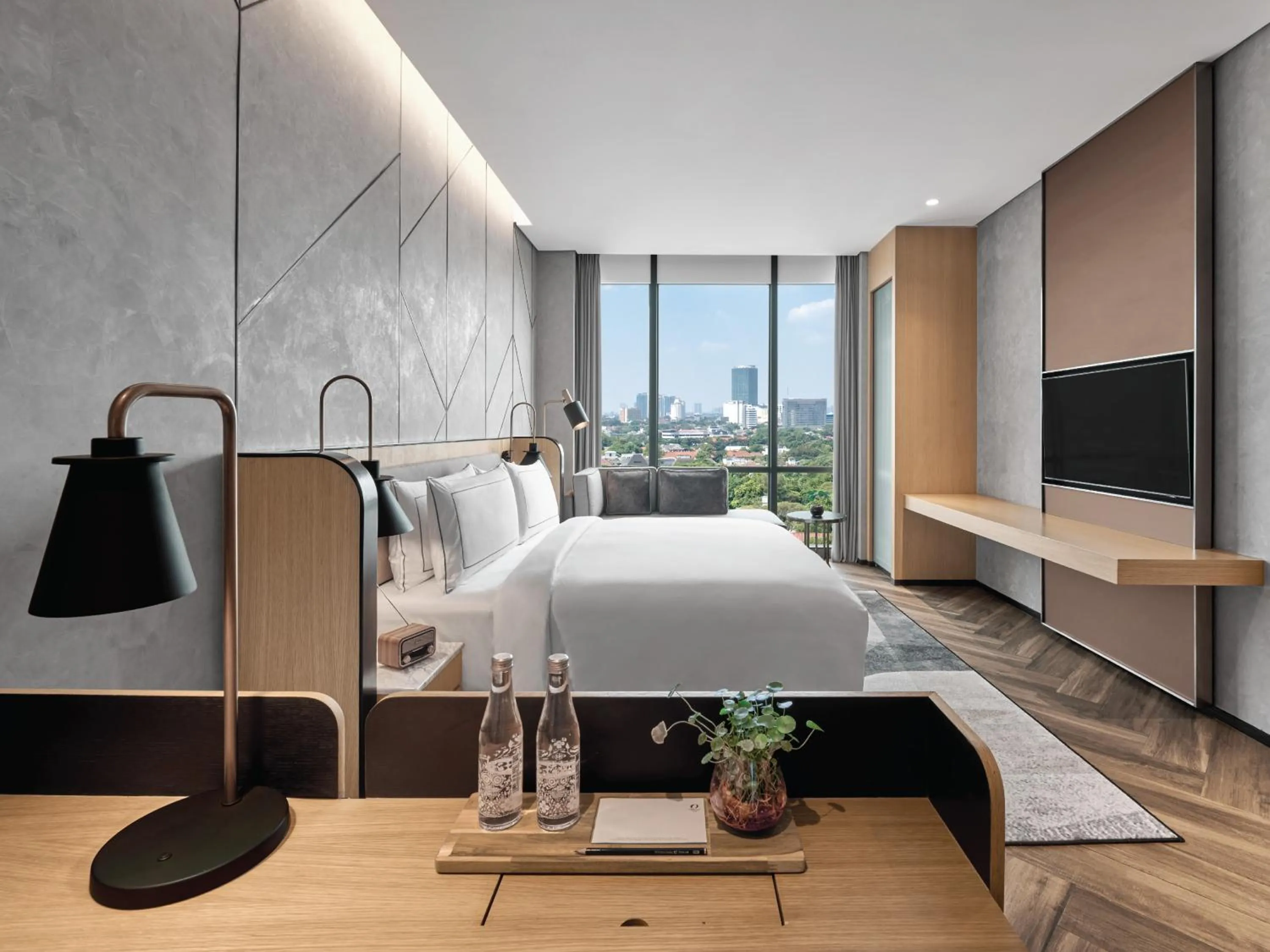 TV and multimedia, Bed in 25hours Hotel Jakarta The Oddbird