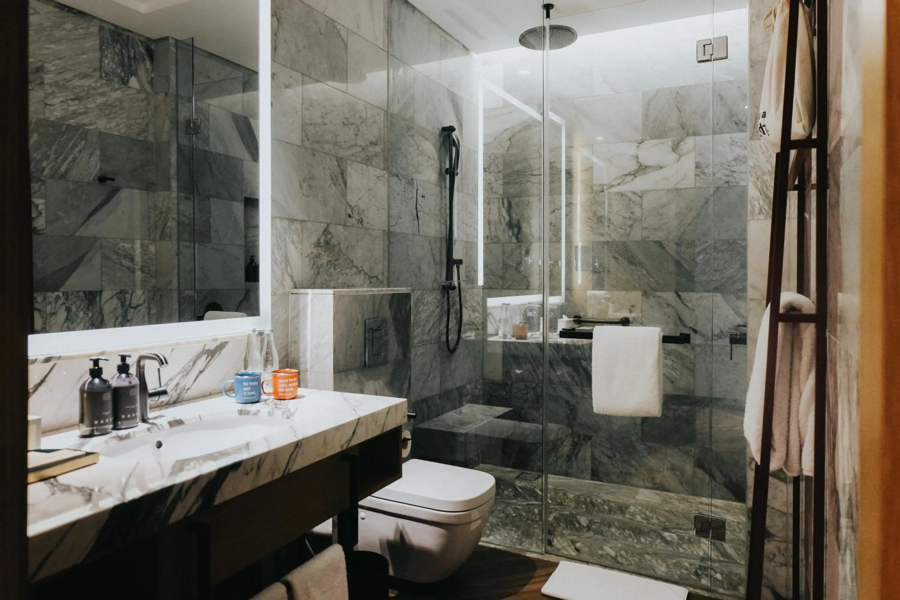 Bathroom in 25hours Hotel Jakarta The Oddbird