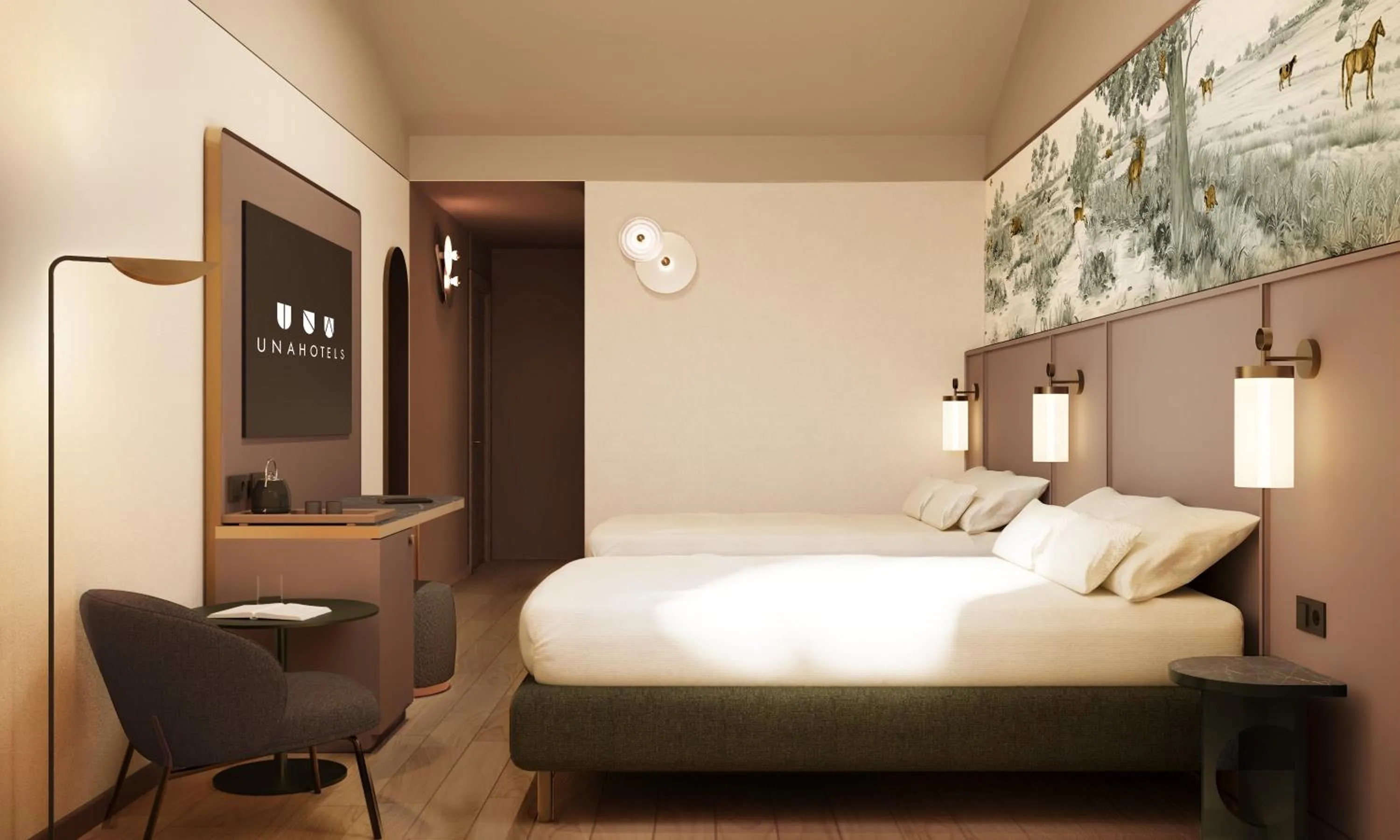 Bedroom, Bed in UNA HOTELS Occhiobello