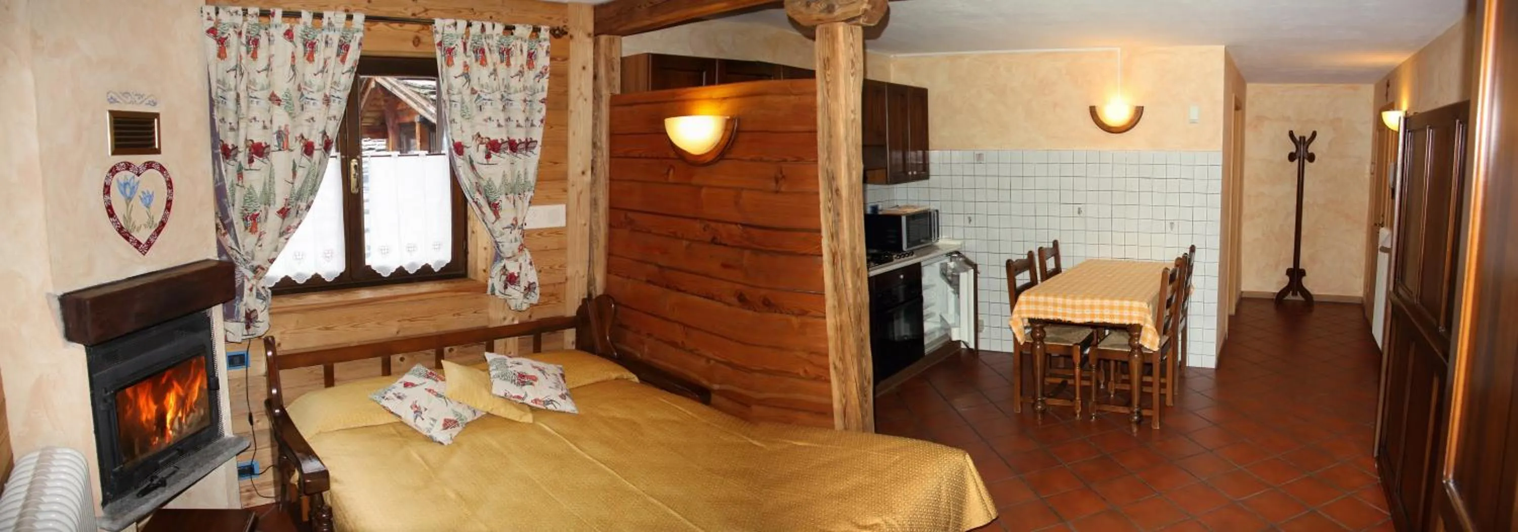 Living room, Bed in Residence Ruetoreif