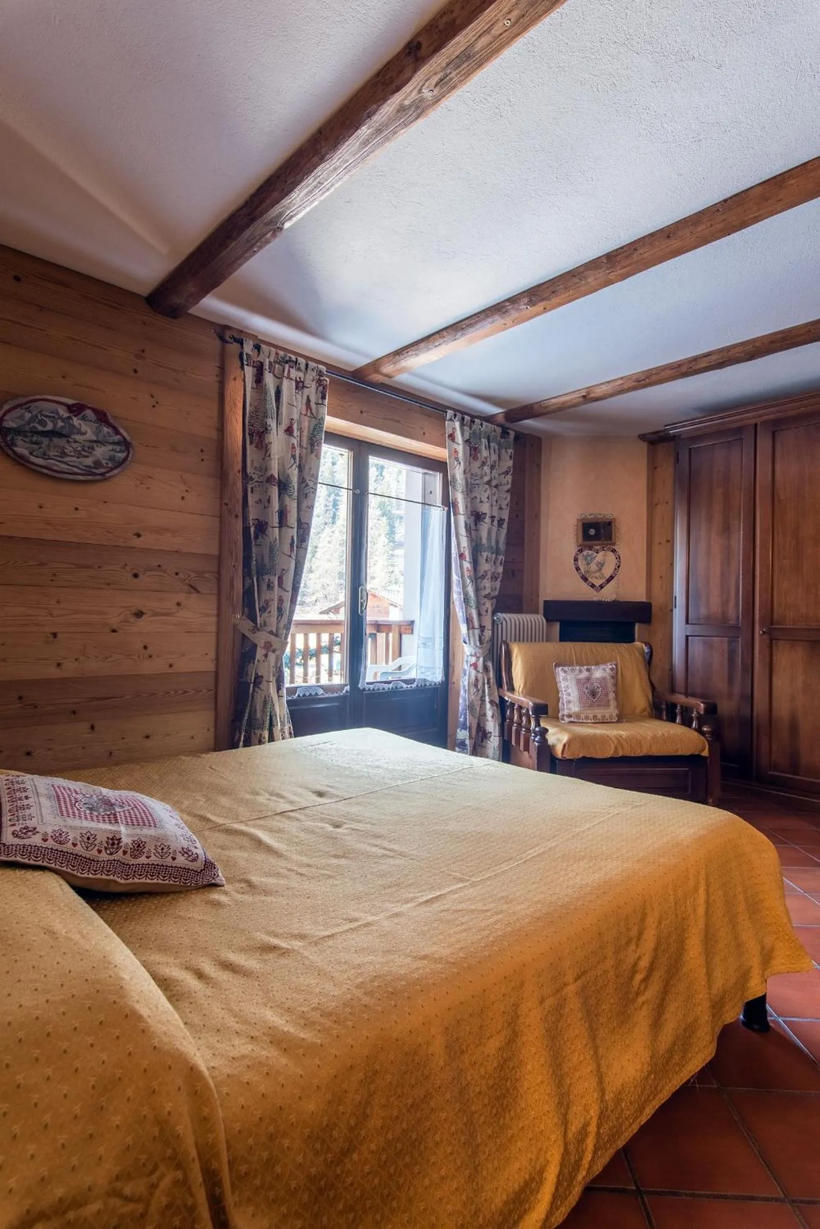 Living room, Bed in Residence Ruetoreif