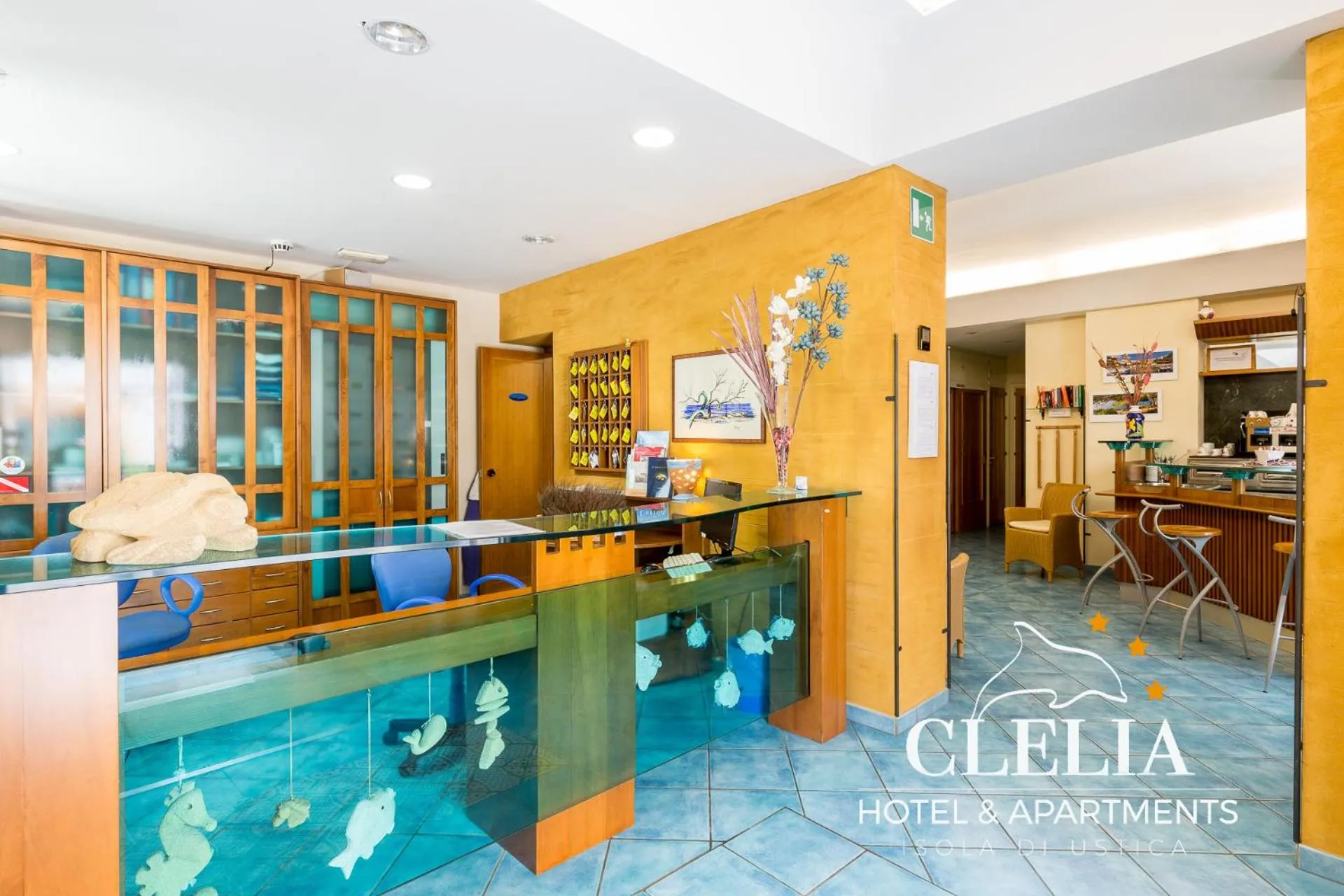 Lobby or reception in Hotel Clelia