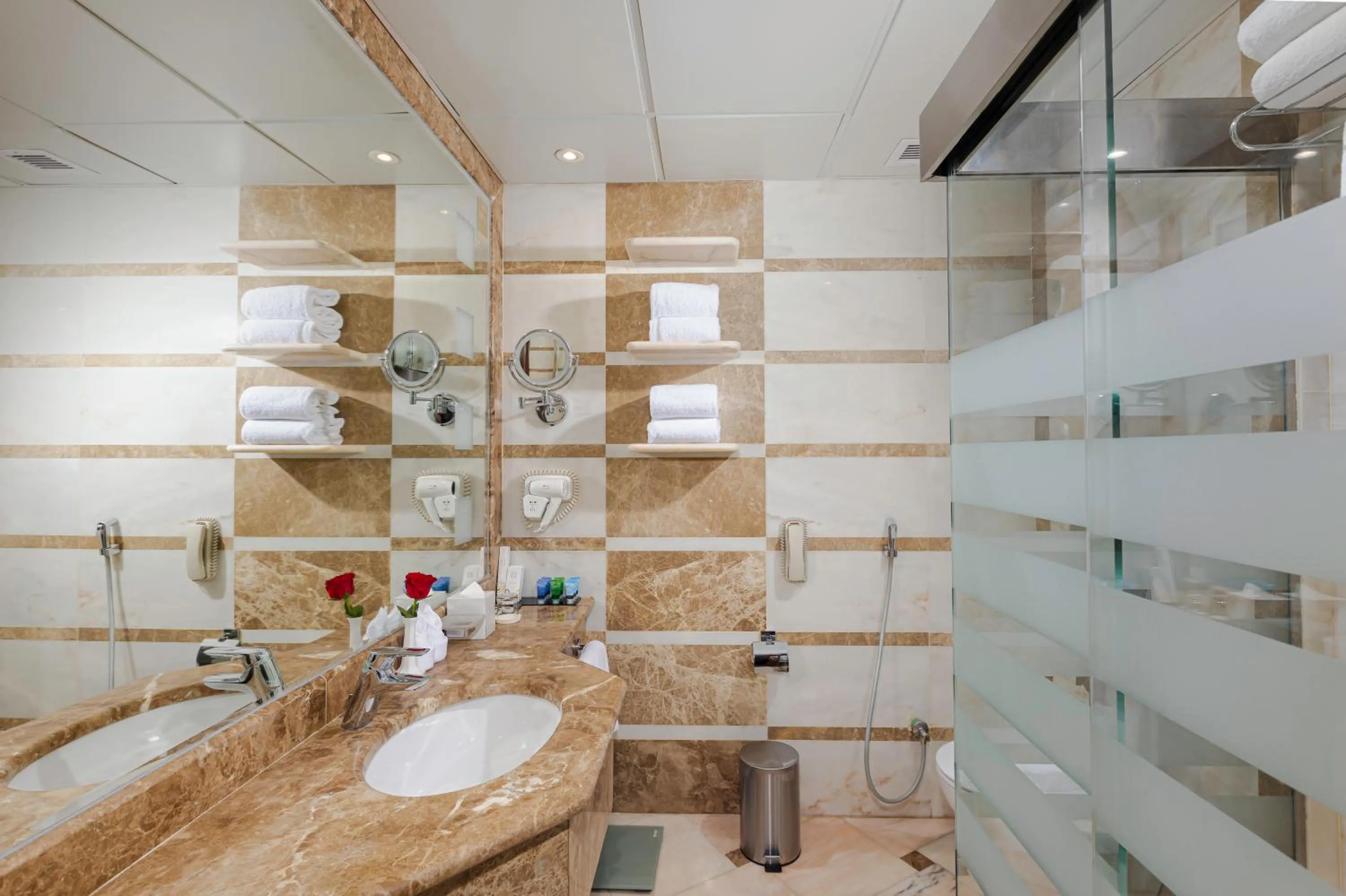 Shower in Diwan Rose Hotel