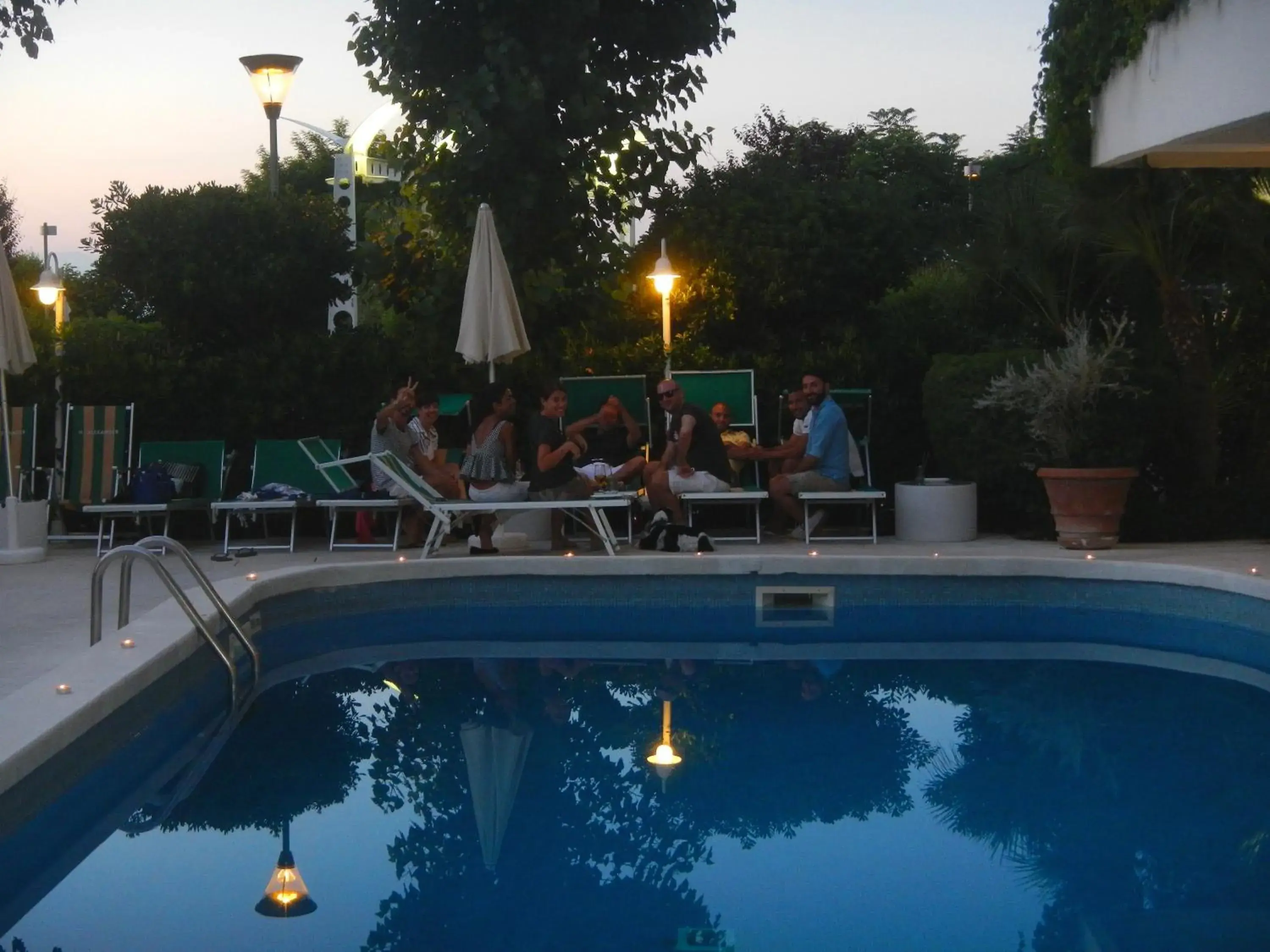 Night, Swimming Pool in Hotel Alexander