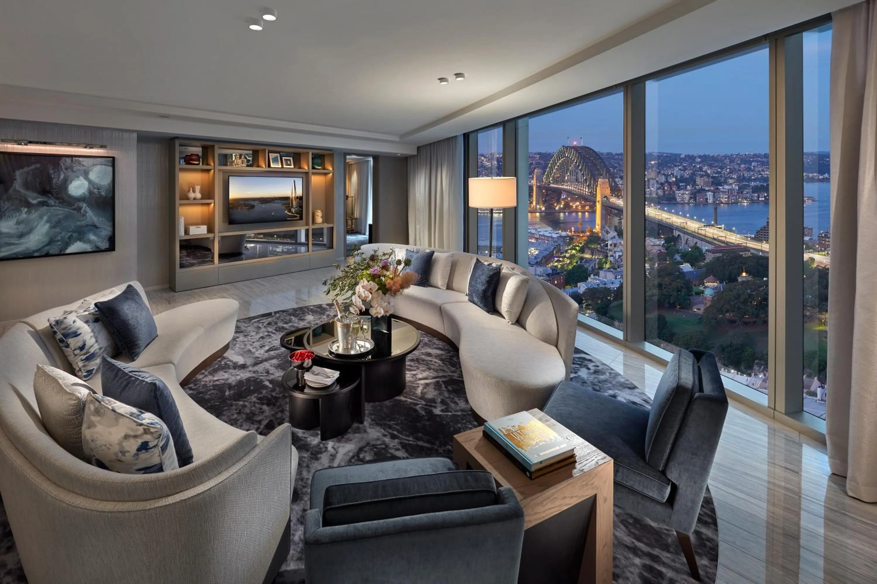 Living room in Crown Towers Sydney