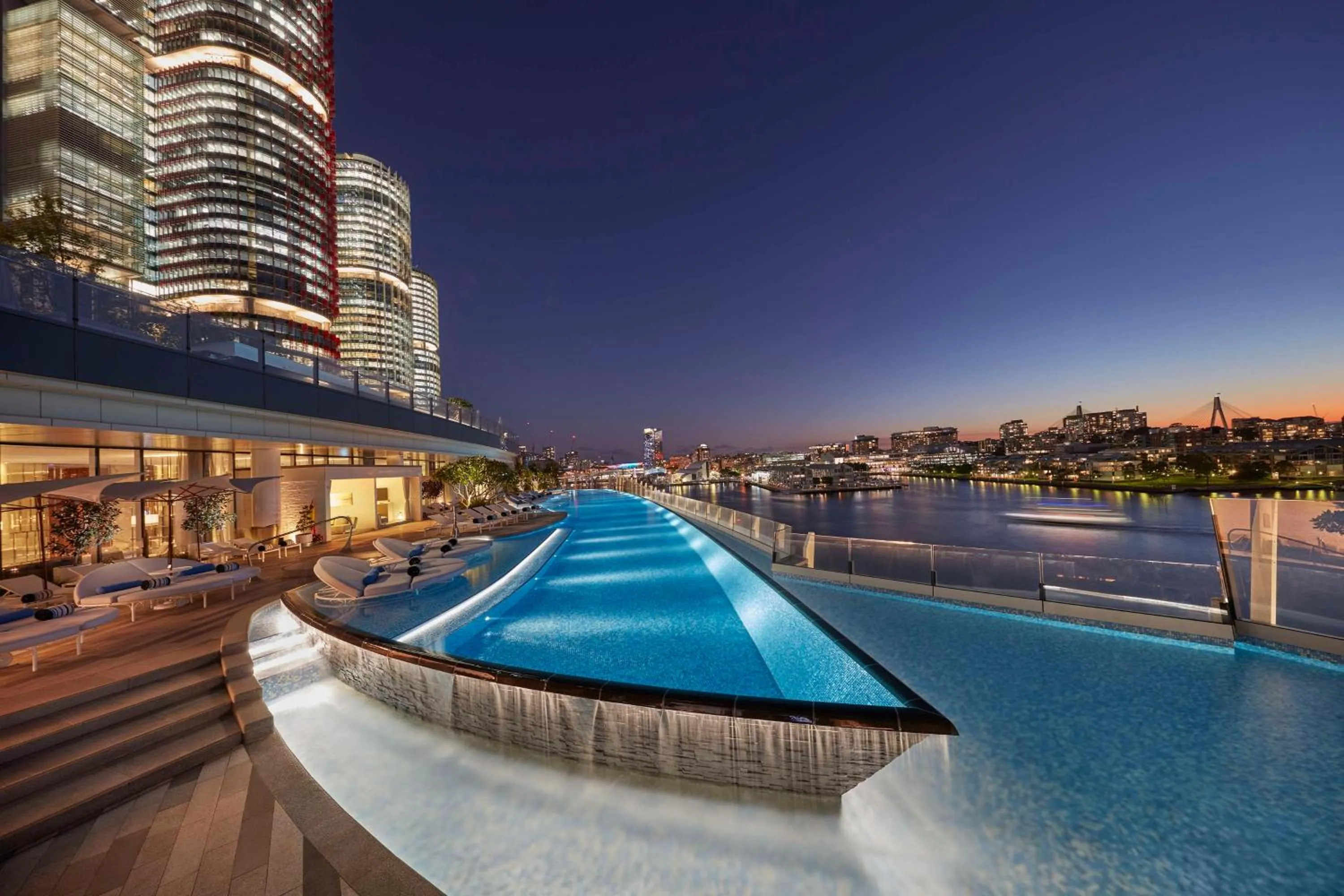 Pool view in Crown Towers Sydney