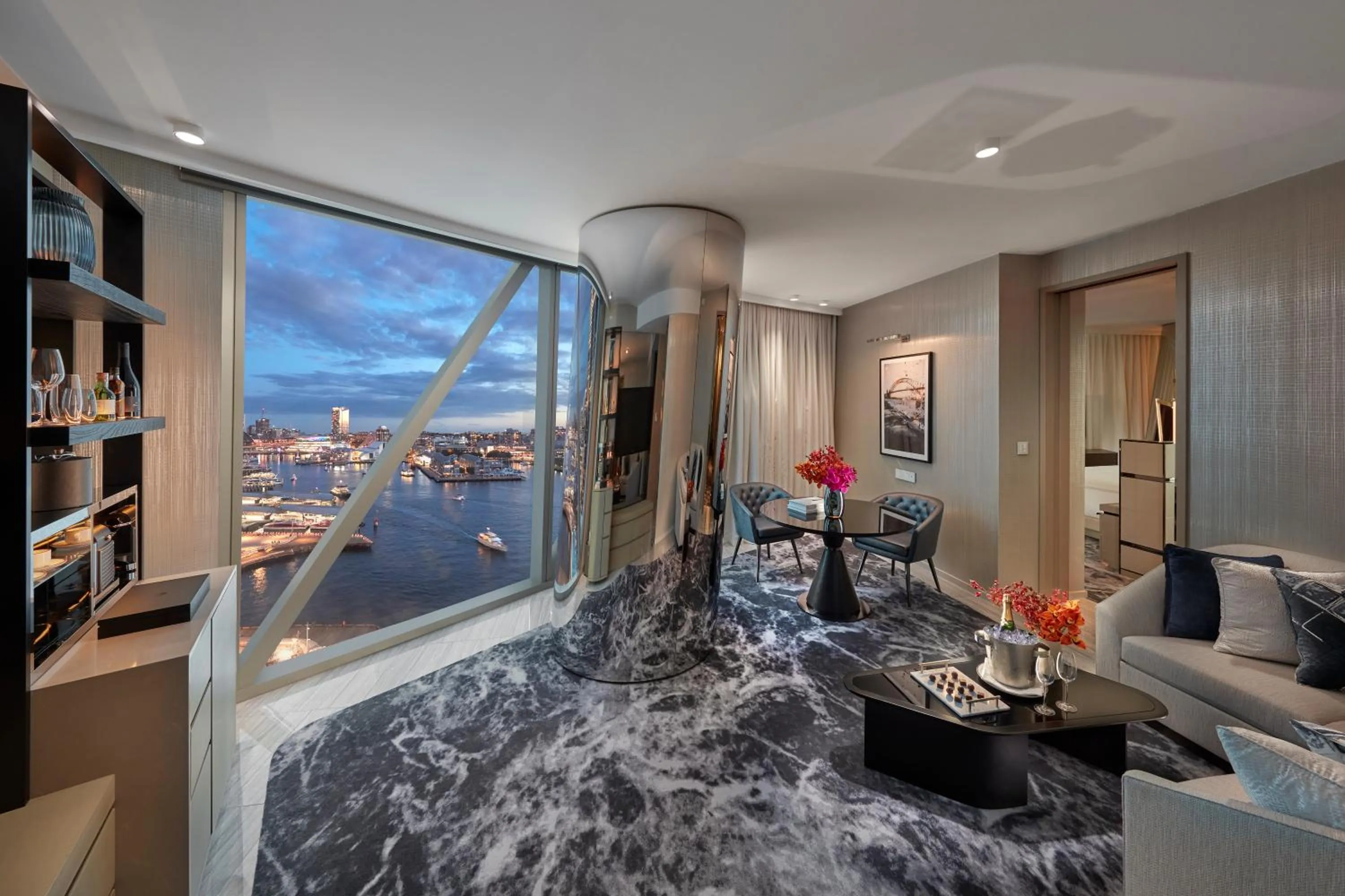 Living room in Crown Towers Sydney