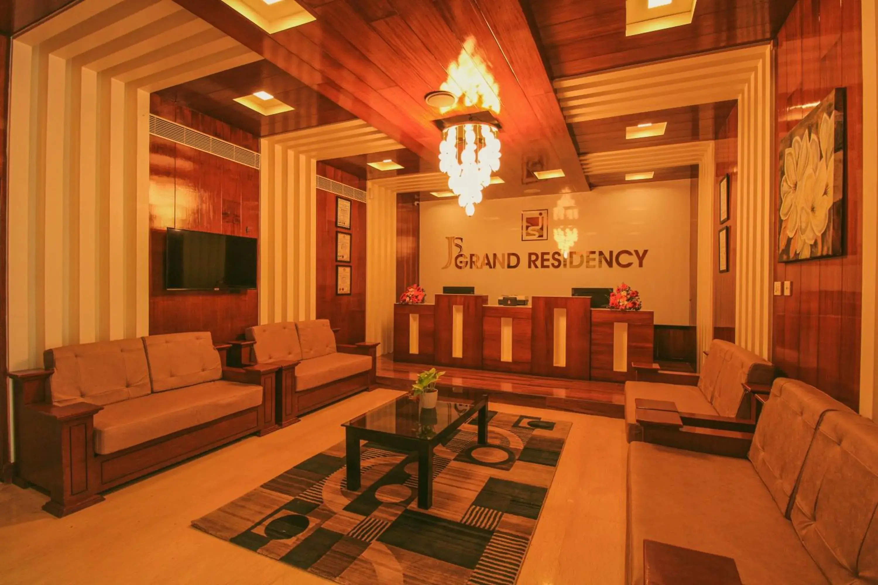 Lobby or reception in JS Grand Residency - Formerly as Emarald Lobby or reception in JS Grand Residency - Formerly as Emarald