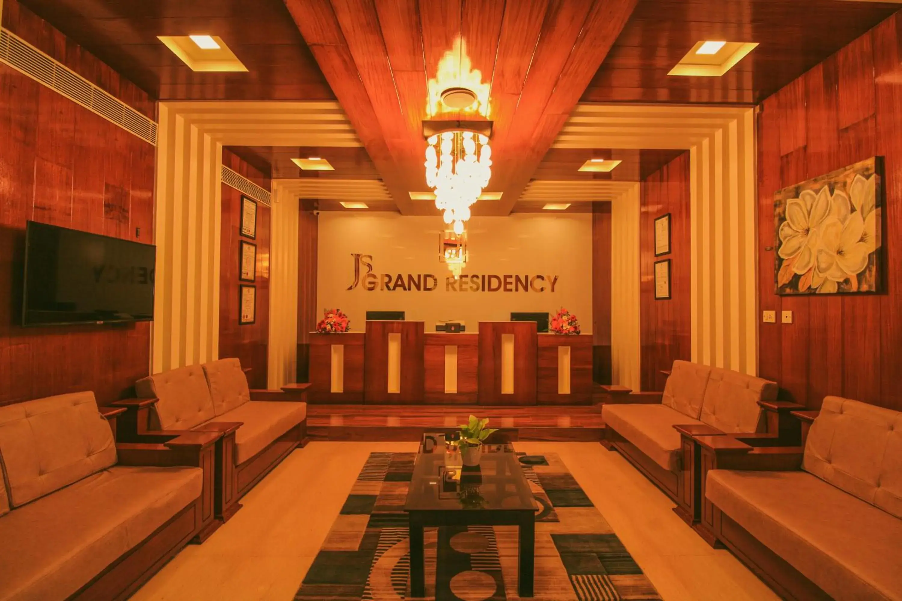 Lobby or reception in JS Grand Residency - Formerly as Emarald Lobby or reception in JS Grand Residency - Formerly as Emarald