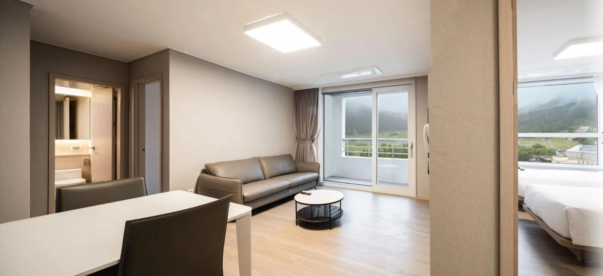 Bed in Kumho Hwasun Spa Resort