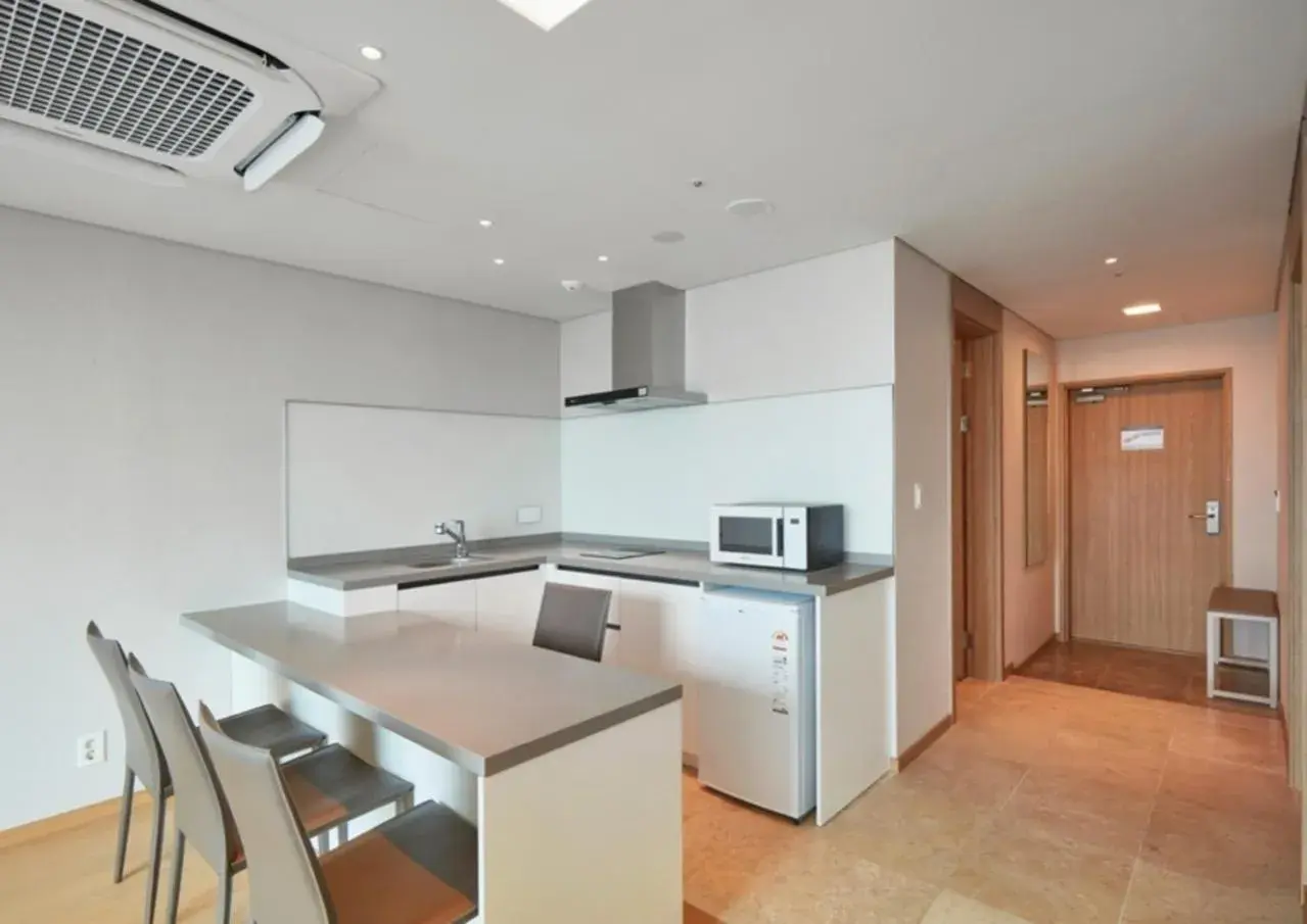 Kitchen or kitchenette in Kumho Jeju Resort Kitchen or kitchenette in Kumho Jeju Resort