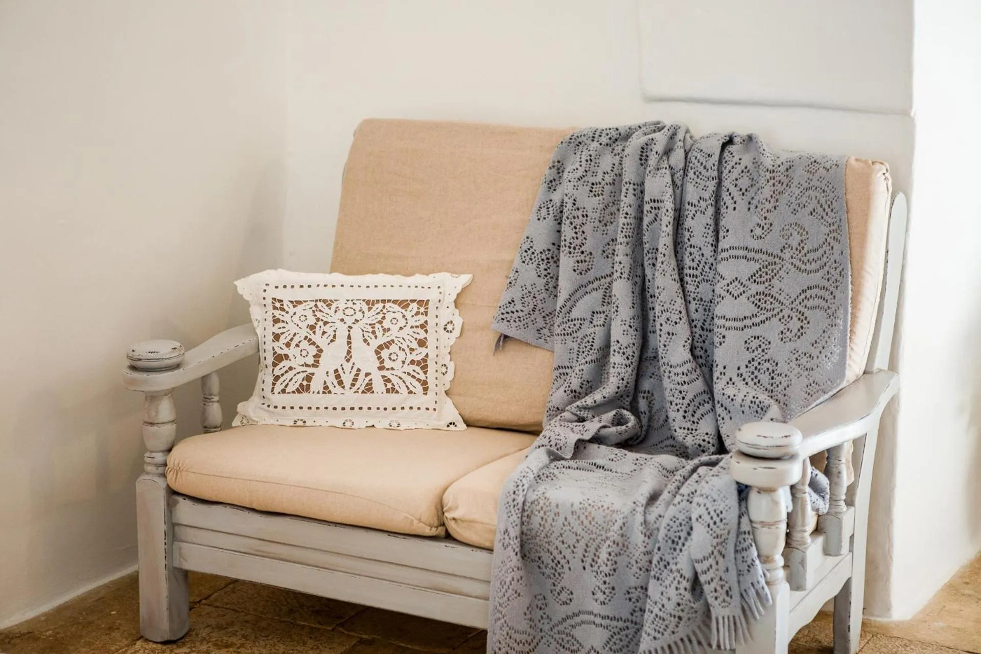 Bed in Trulli Nuova Aia Resort