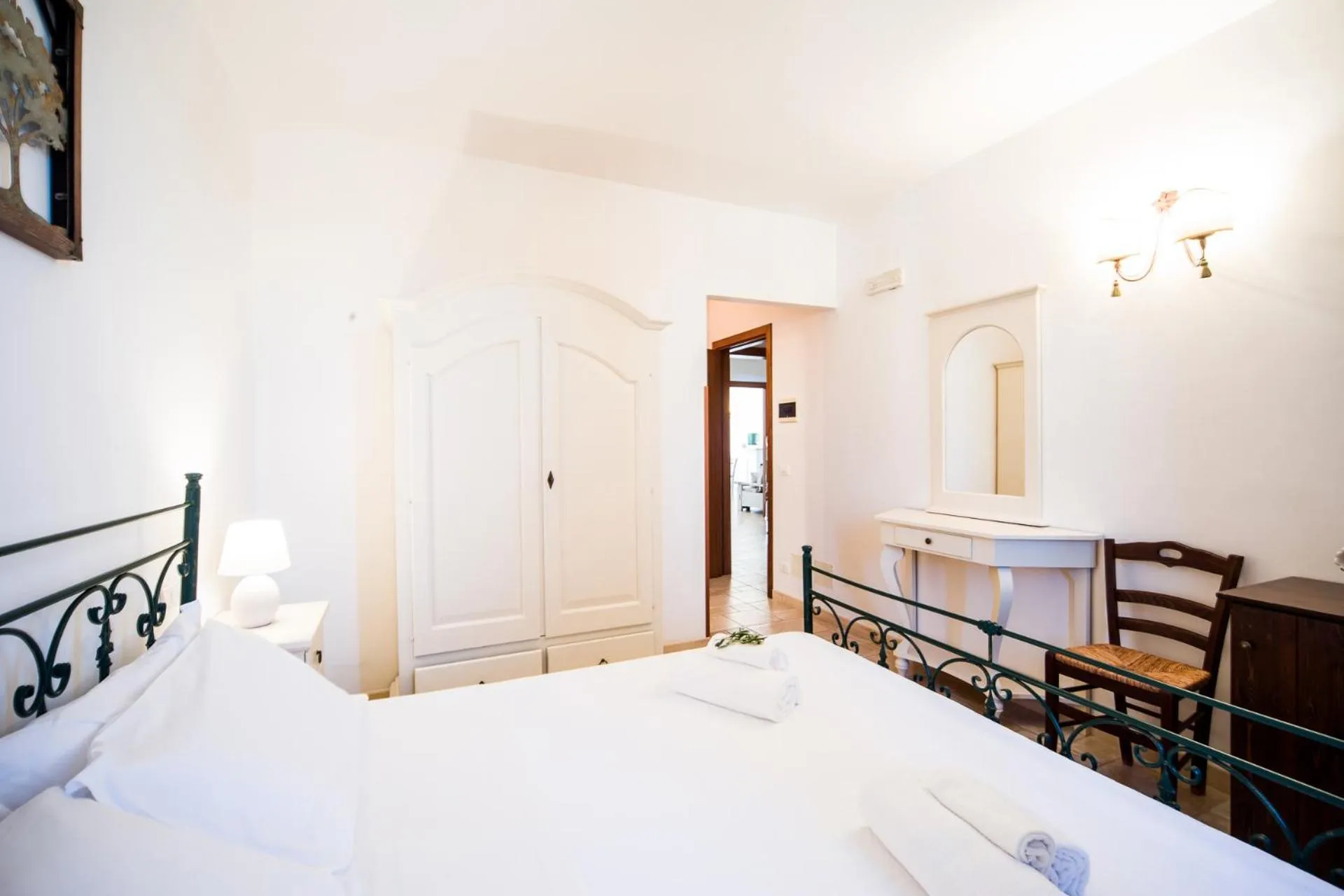 Bed in Trulli Nuova Aia Resort