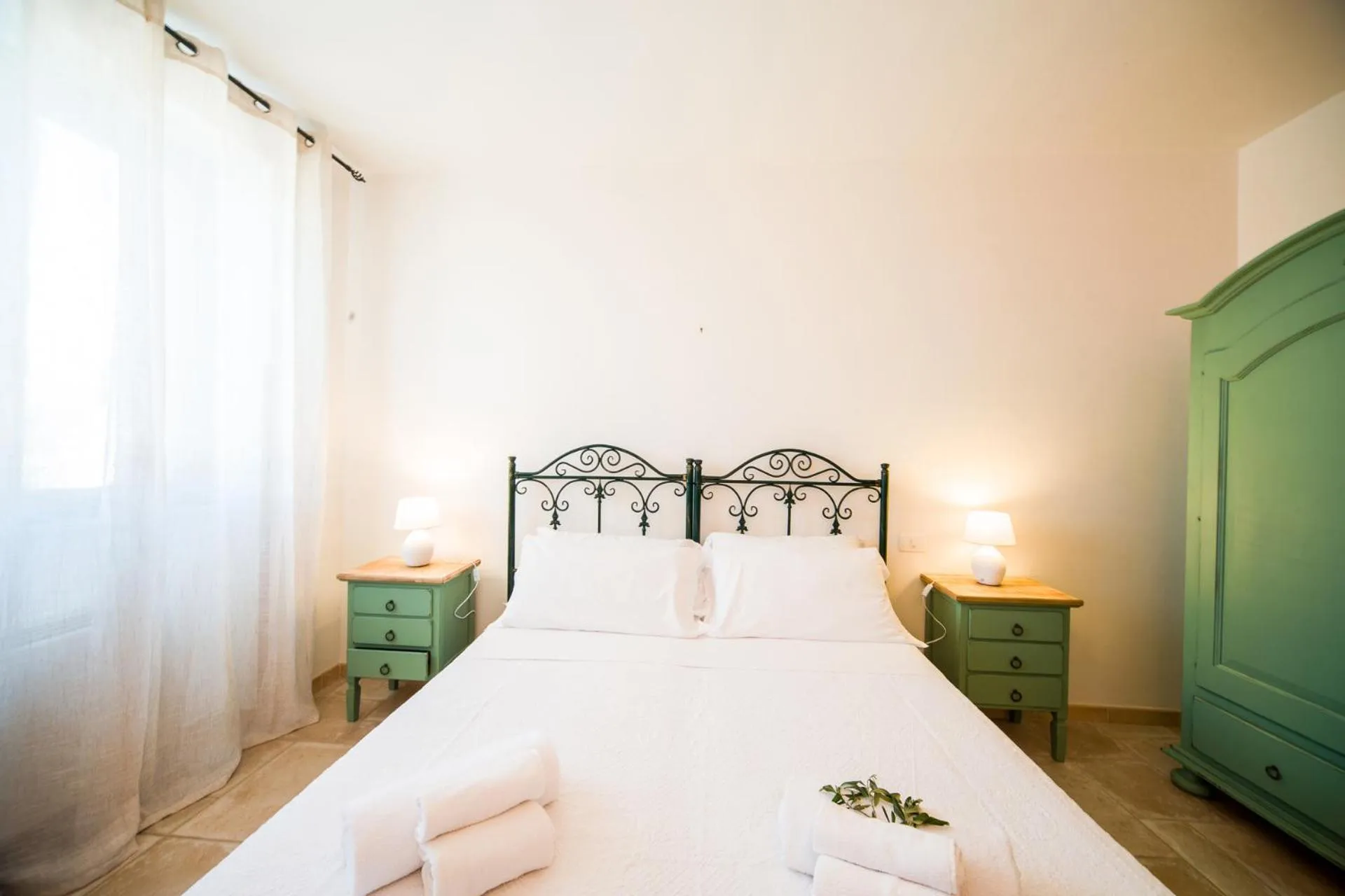 Bed in Trulli Nuova Aia Resort