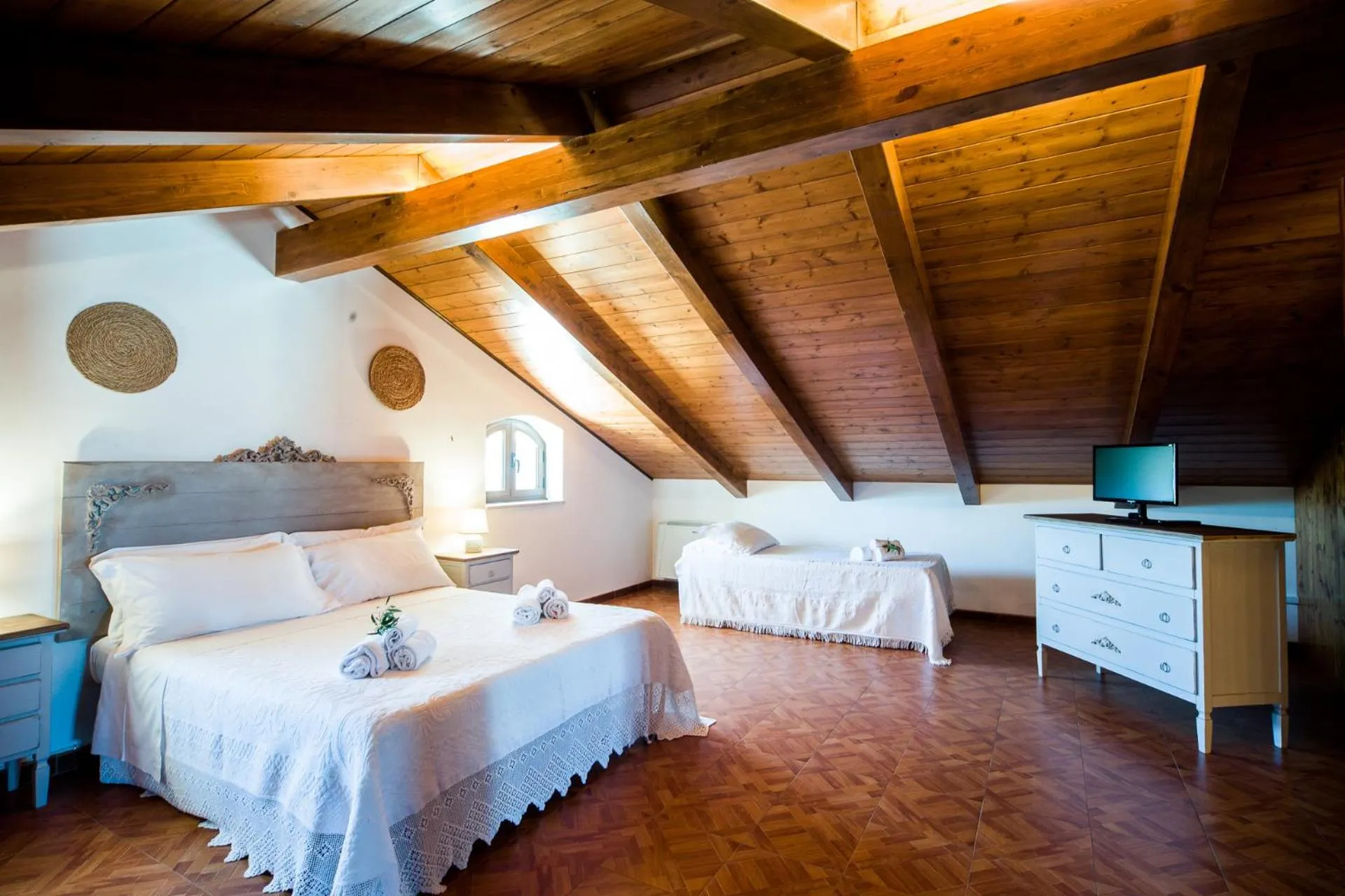 Bed in Trulli Nuova Aia Resort