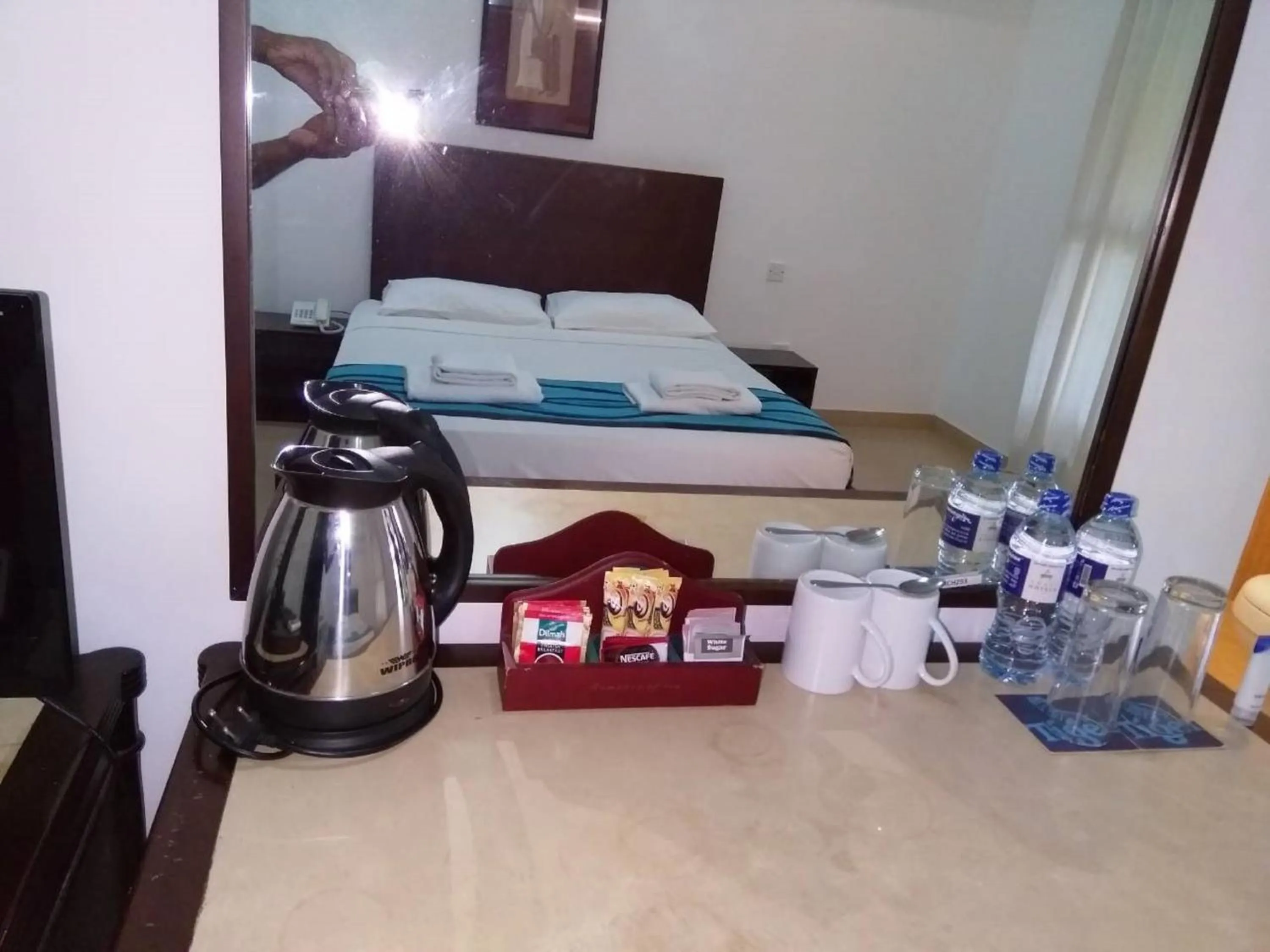 Coffee/tea facilities, Bed in Amagi Beach – Secluded Slice of Paradise