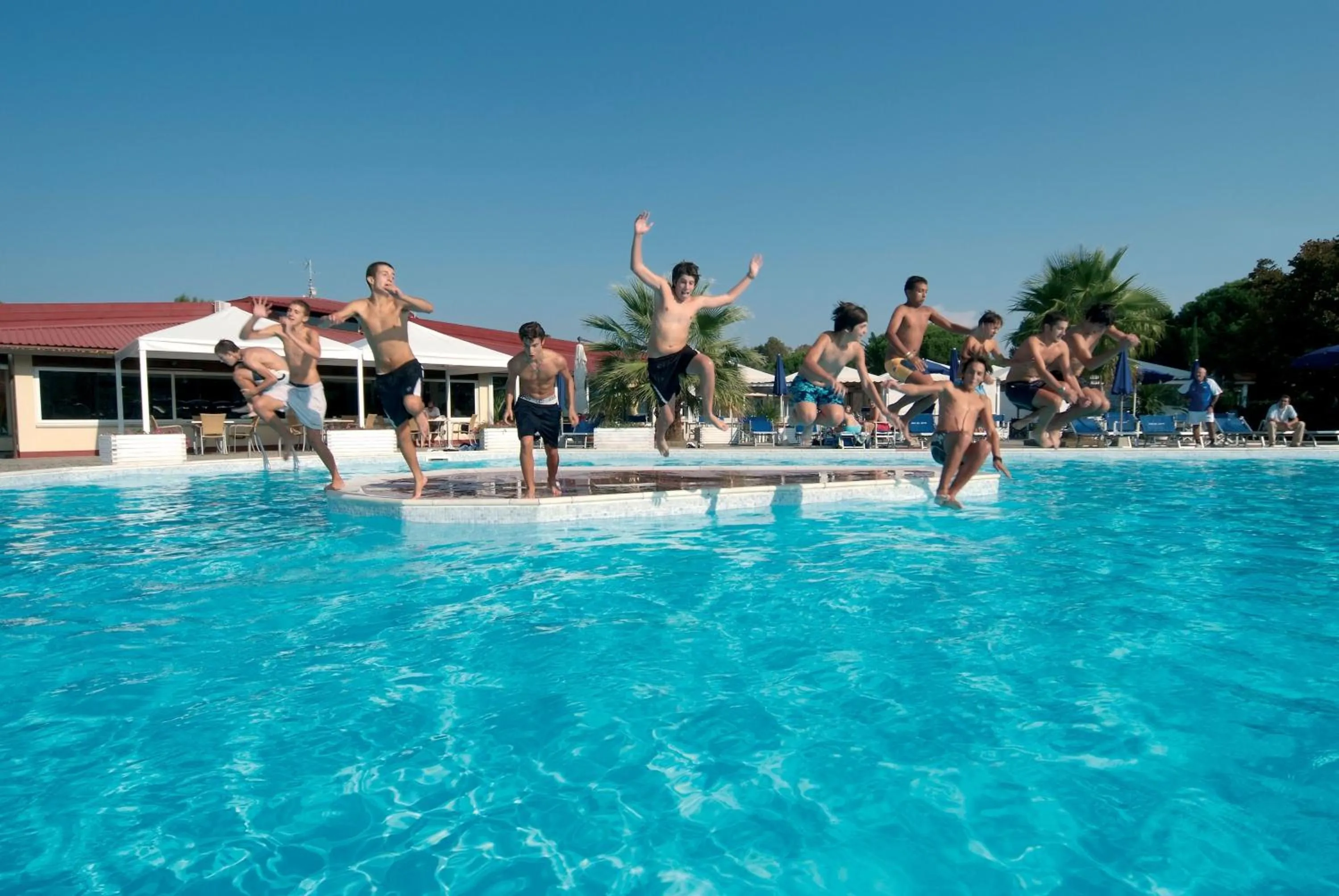 Pool view in Hotel La Buca Del Gatto