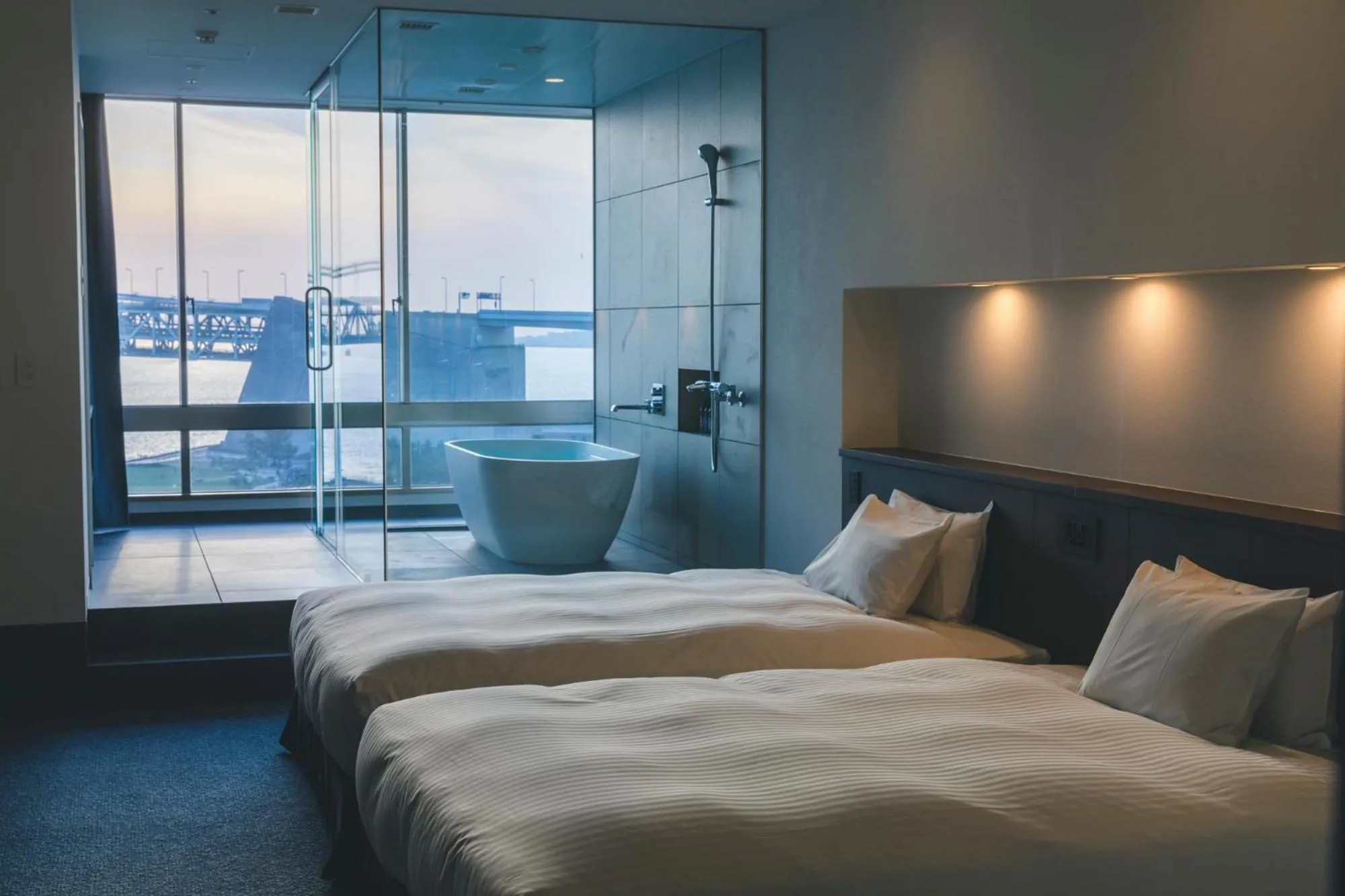 Photo of the whole room, Bed in Seaside Hotel Maiko Villa Kobe