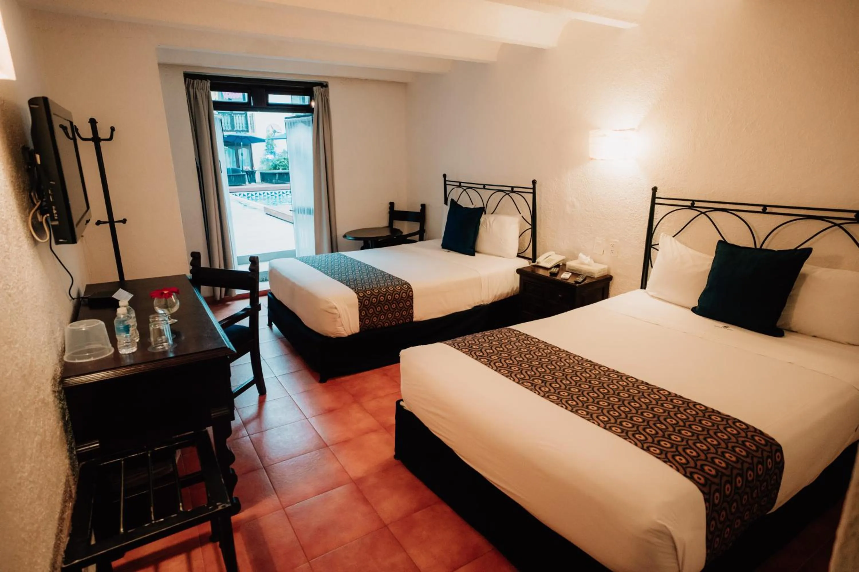 Bed in Hotel San Pedro Puebla