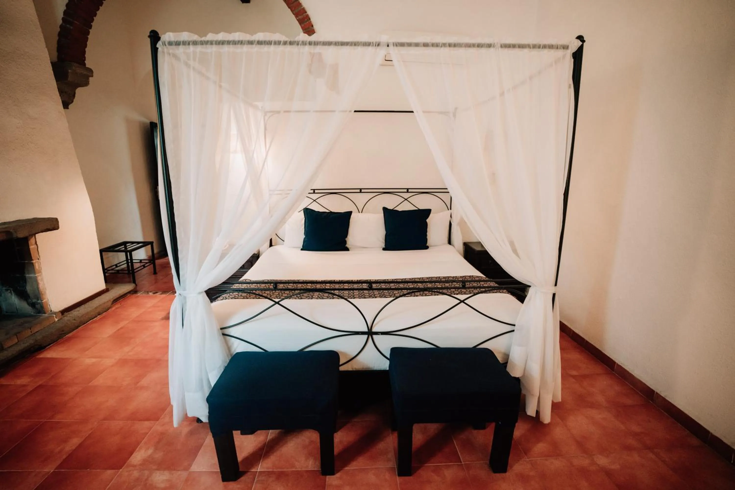 Bed in Hotel San Pedro Puebla