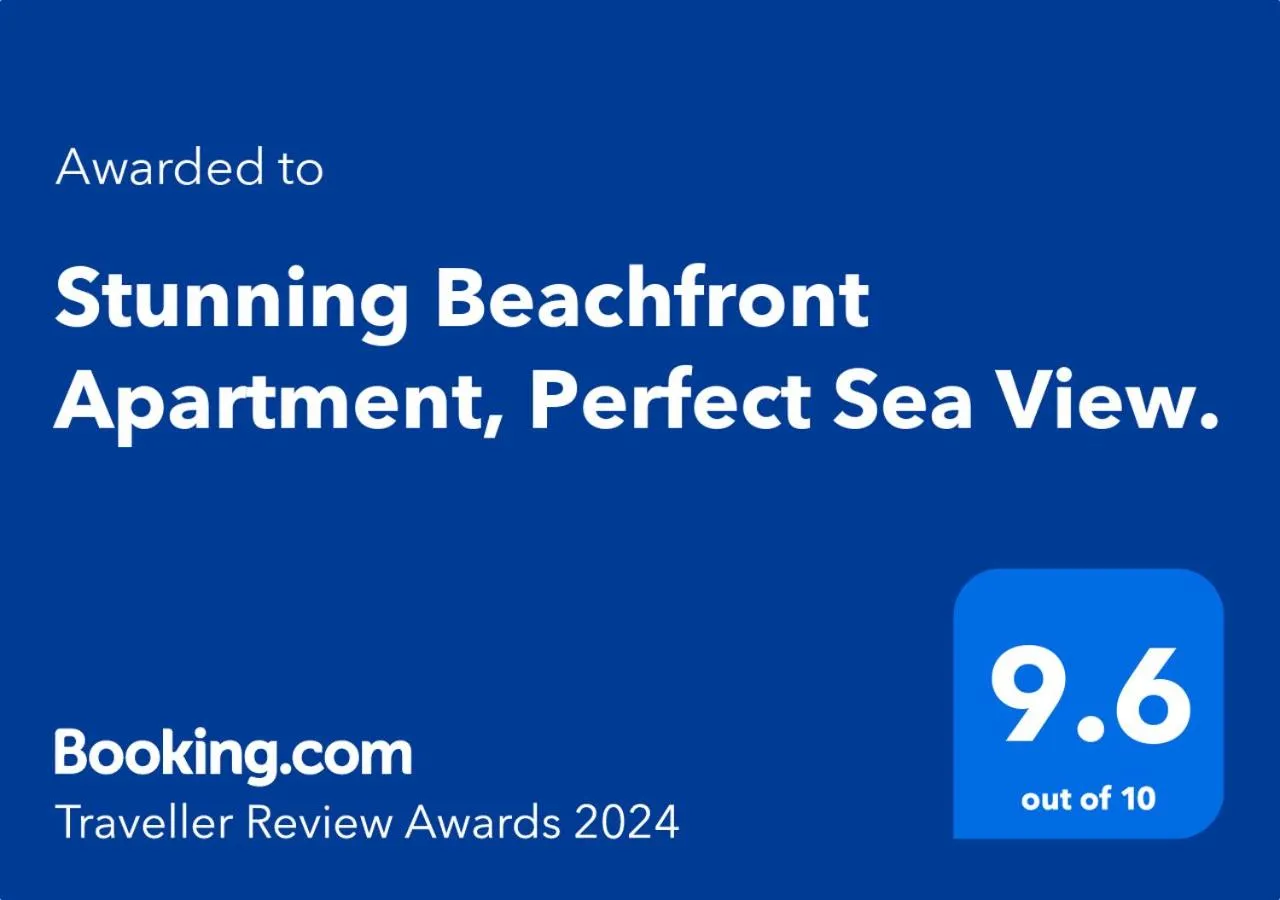 Certificate/Award in The Beachfront Lookout a Stunning Apartment with Perfect Sea View