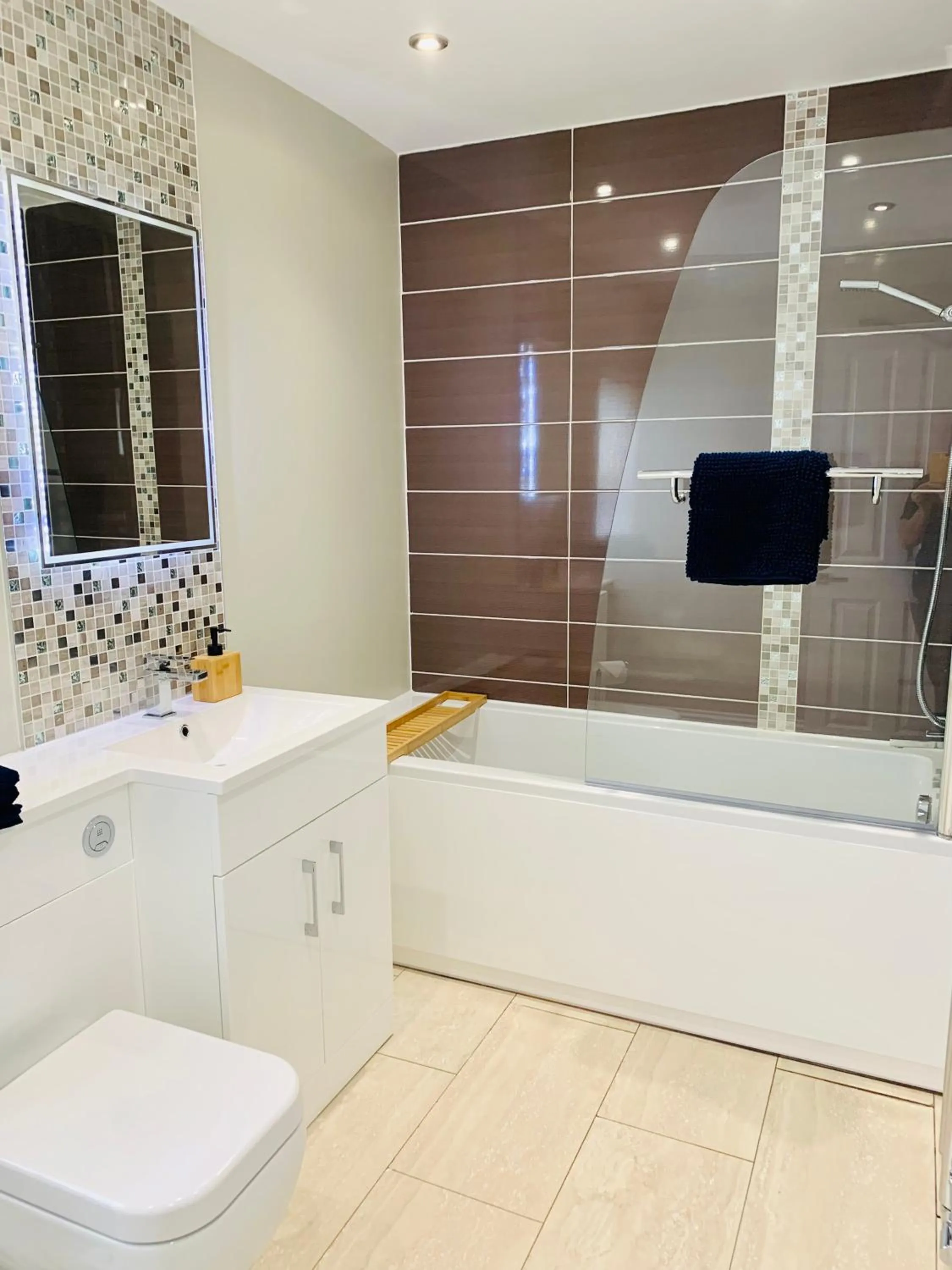 Shower in The Beachfront Lookout a Stunning Apartment with Perfect Sea View